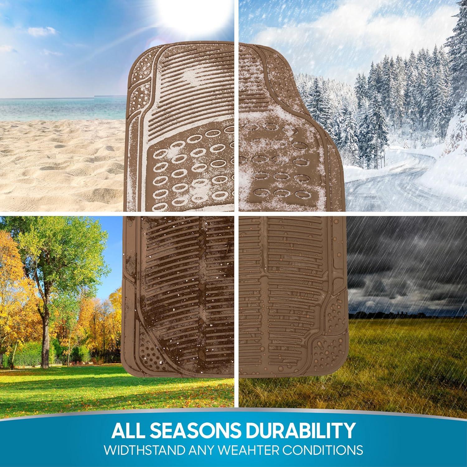 Alfombrillas para Autos BDK M783BG 3 Piezas Beige Ajuste Universal