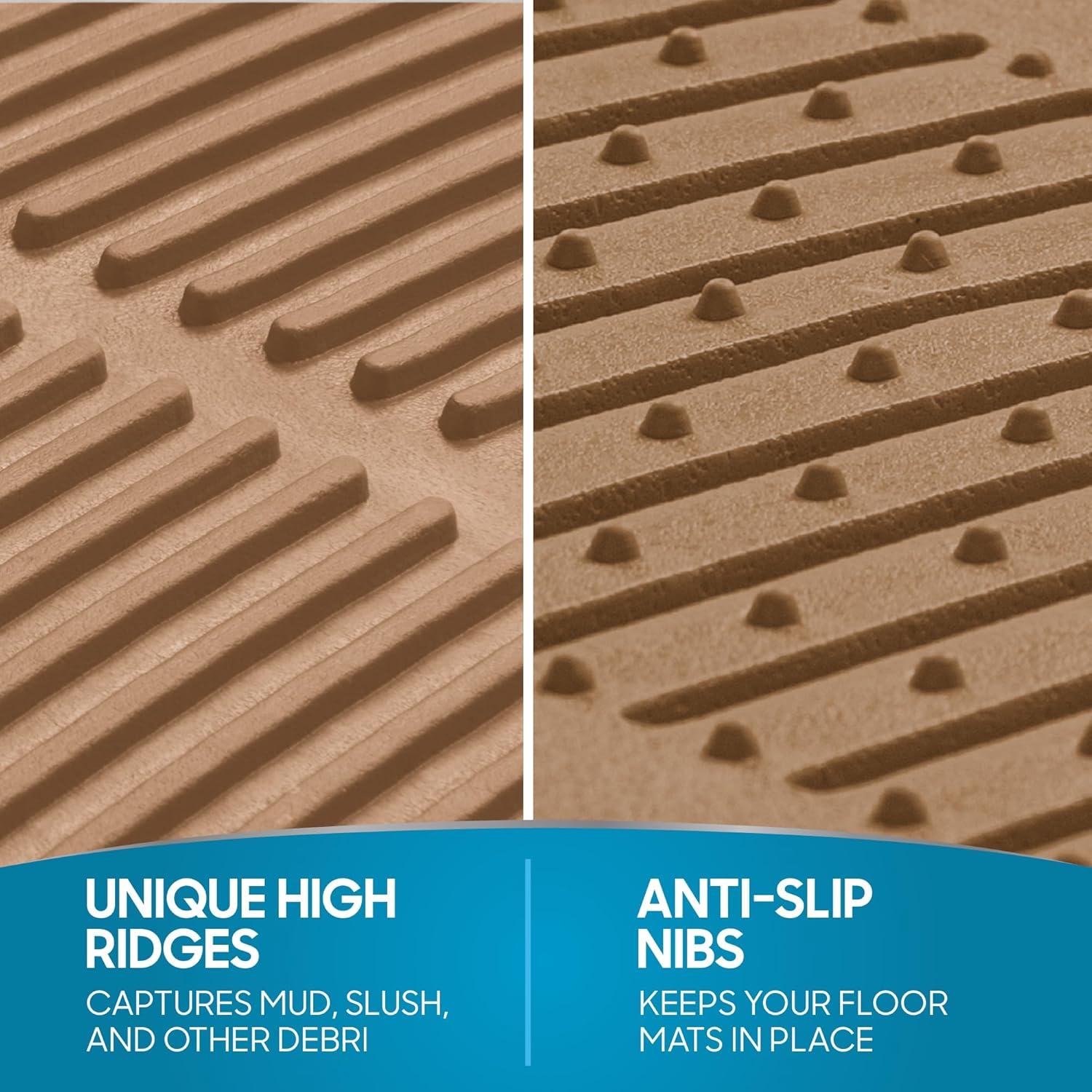 Alfombrillas para Autos BDK M783BG 3 Piezas Beige Ajuste Universal