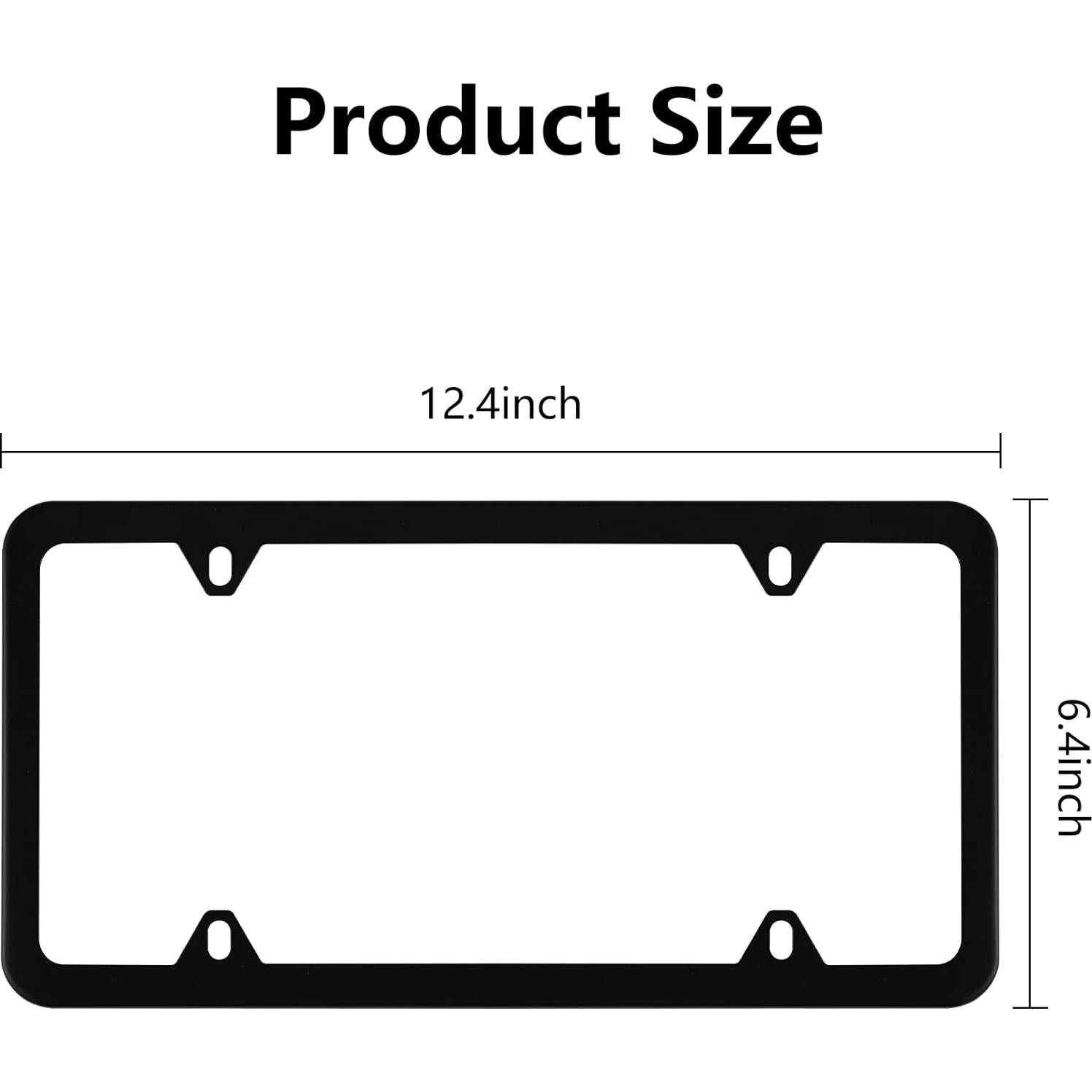 Marcos de Placa de Licencia Alpmosn 2 Piezas Acero Inoxidable