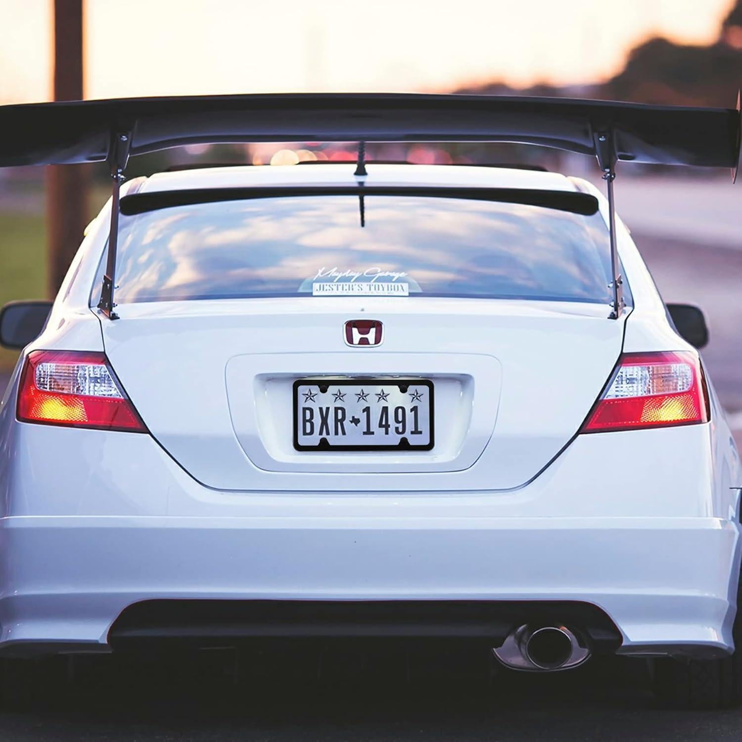 Marcos de Placa de Licencia Alpmosn 2 Piezas Acero Inoxidable