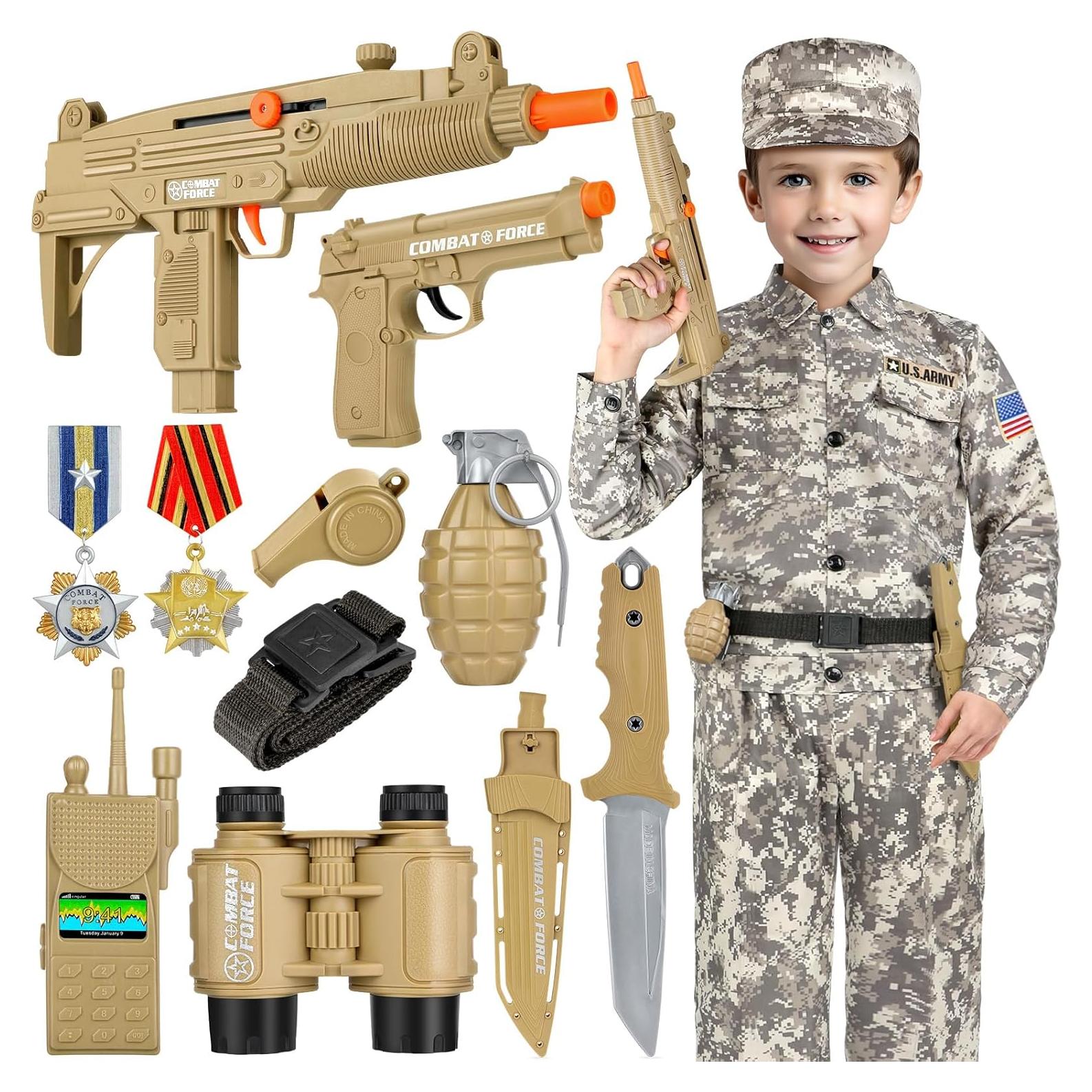 Disfraz de Soldado Militar INNOCHEER para Niños 8-10 Años