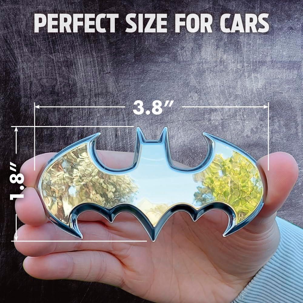 Emblema de Auto Fan Emblems Batman Batwing 3D Cromo 9.5x4.6cm