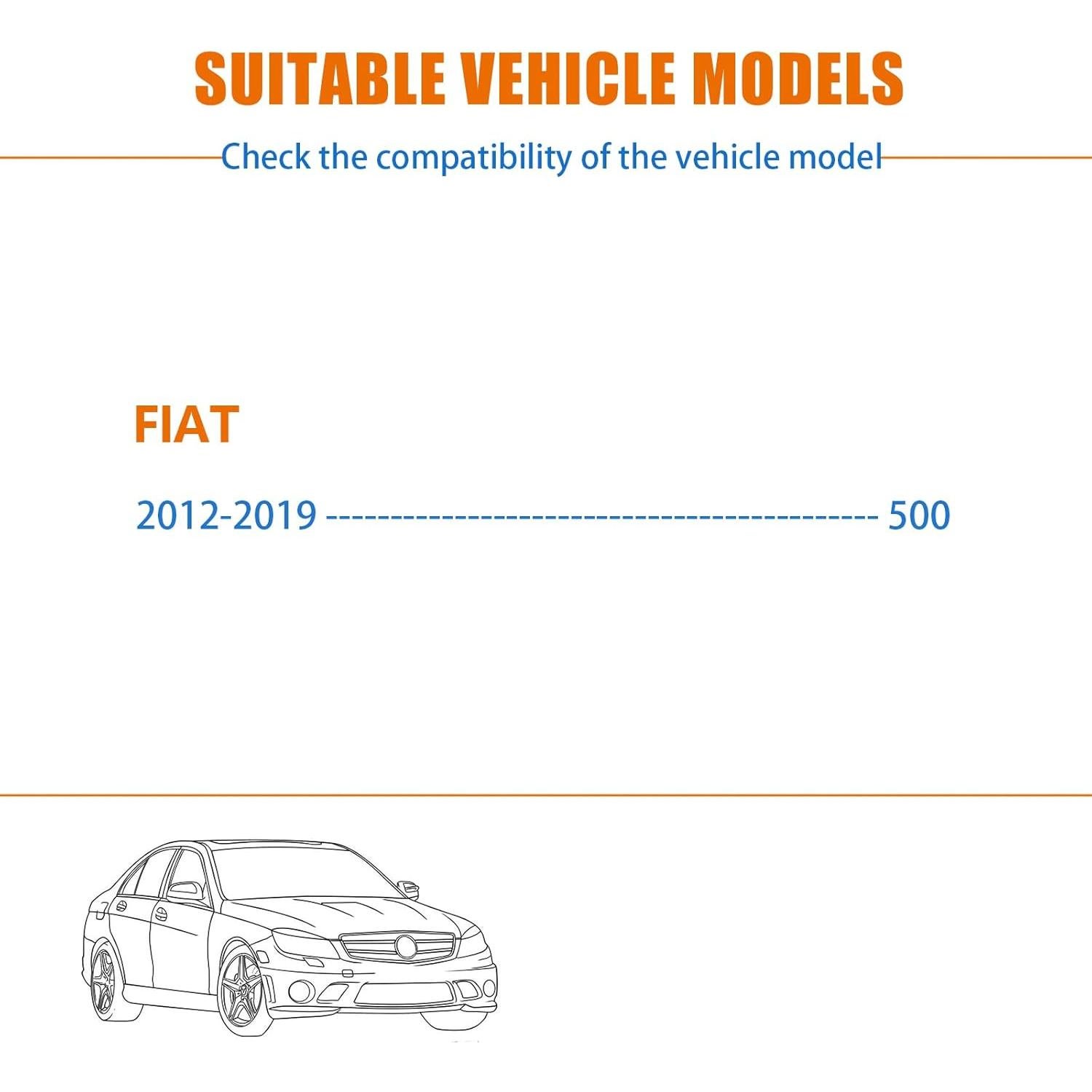 Limpiaparabrisas HULADAED para Fiat 500 2012-2019 24"+14"+11"