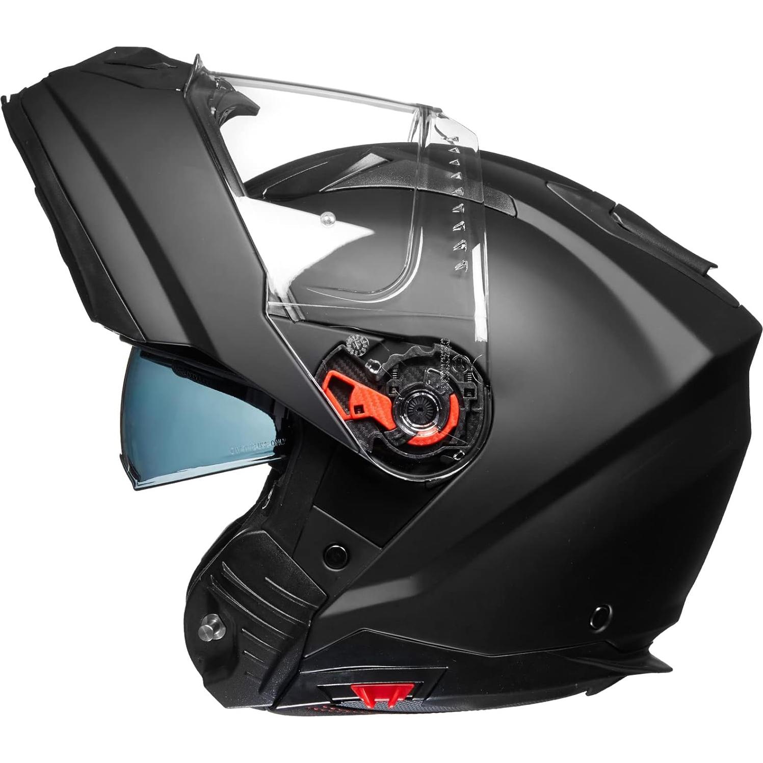 Casco Modular ILM 909 para Motocicletas Negro Mate S