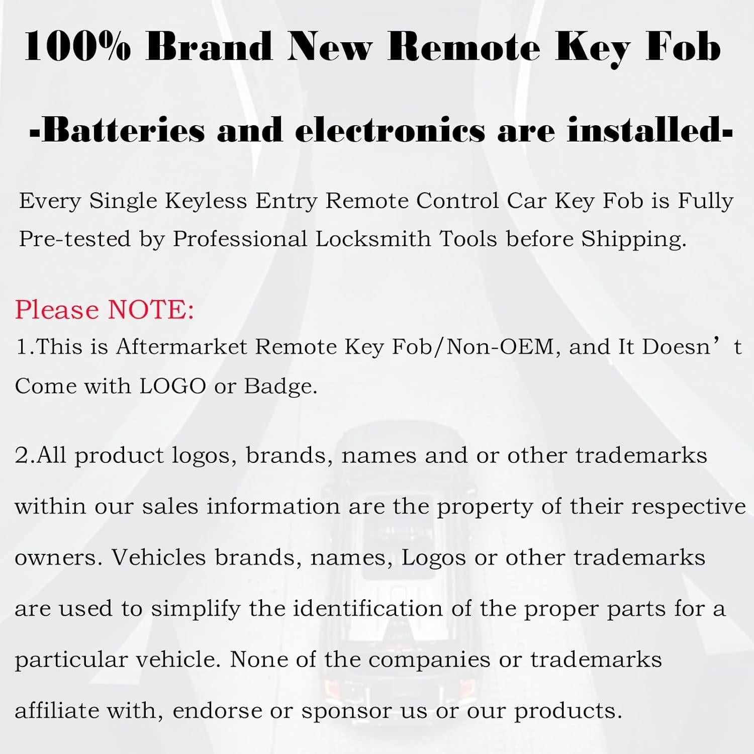 Control Remoto Llavero Ford CWTWB1U793 3 Botones Compatible