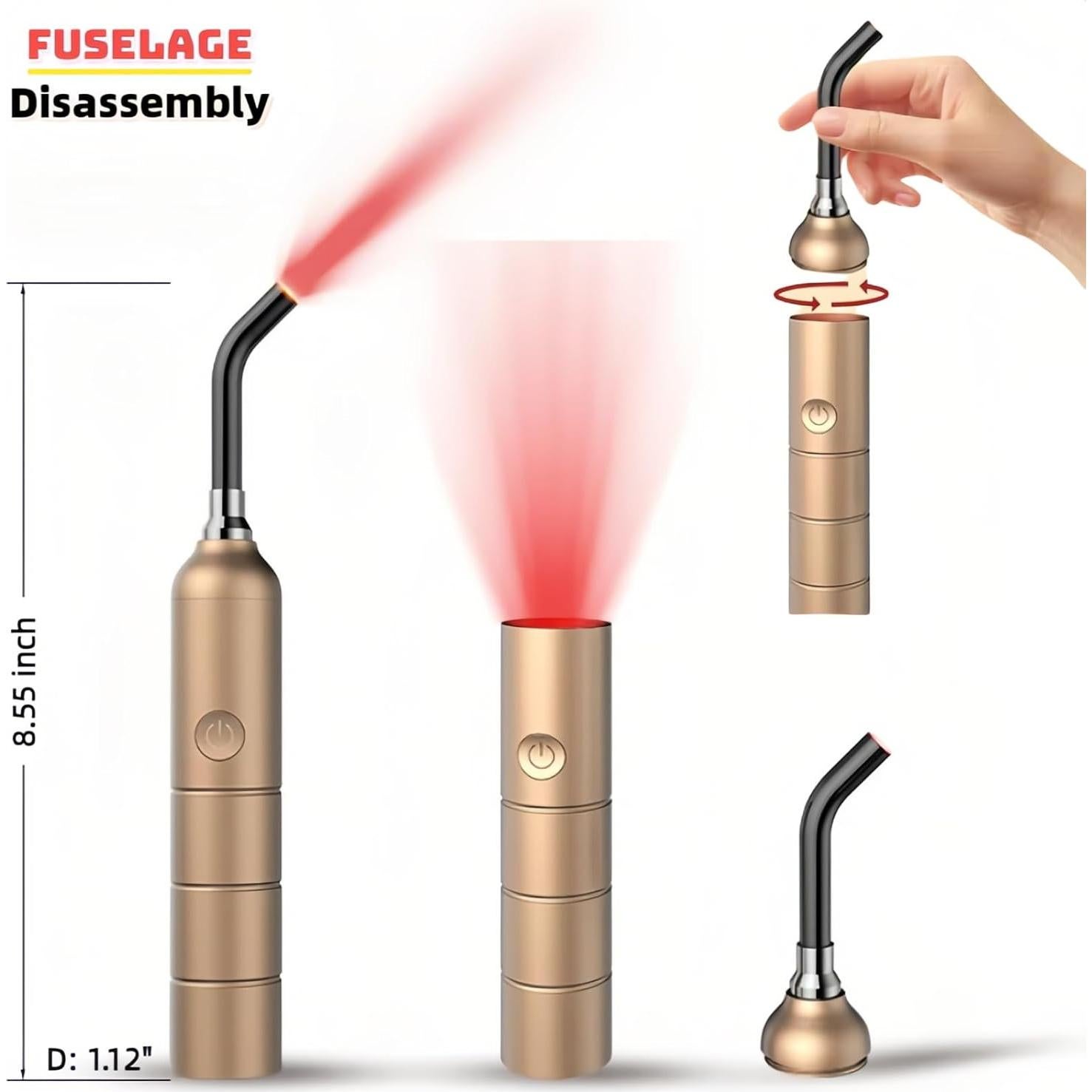 Terapia de Luz Roja NINSI M12 LED Portátil Alivio Dolor