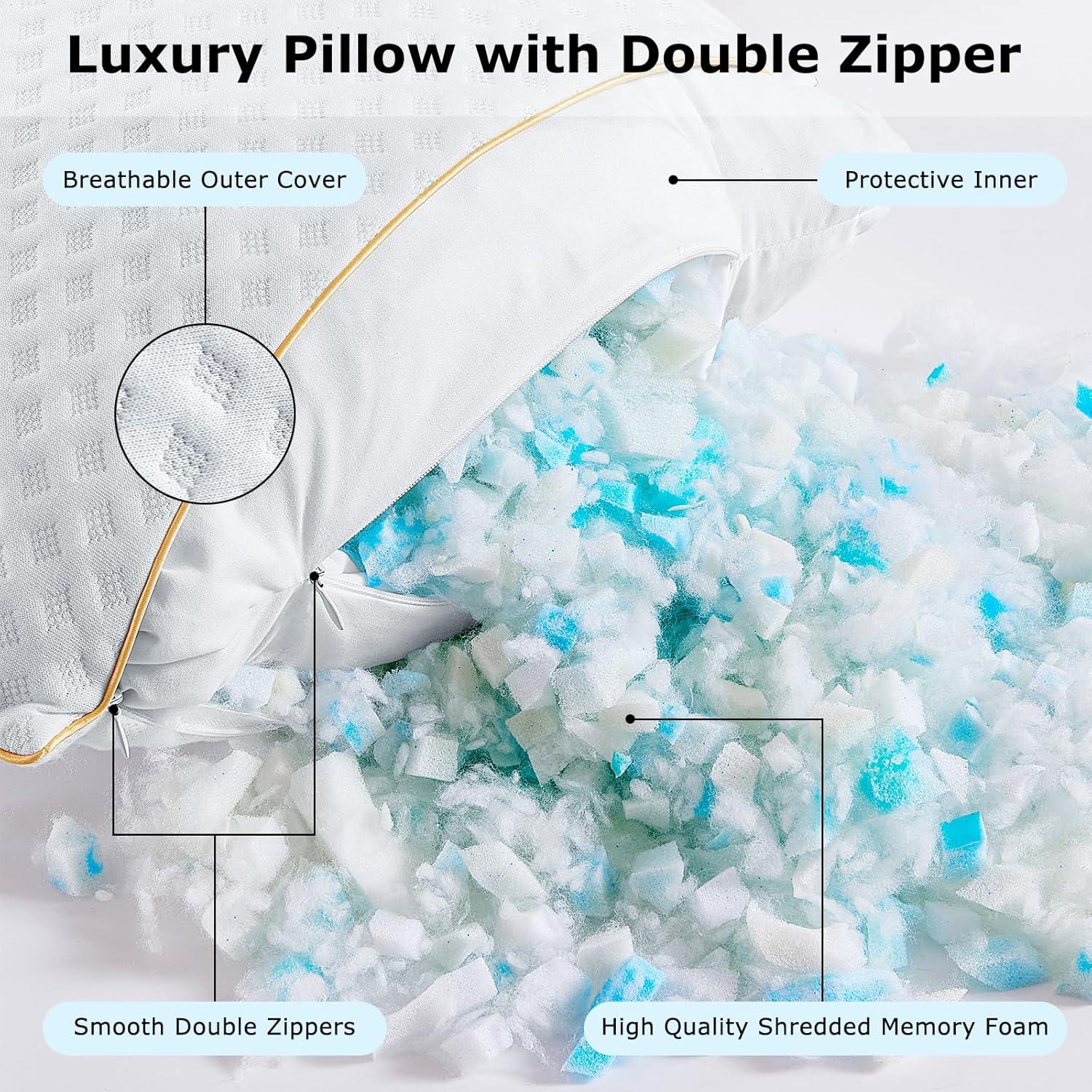 Almohada Ergonomica Sofslee Estándar Espuma Viscoelástica Ajustable