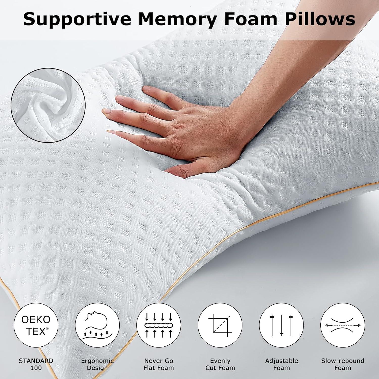 Almohada Ergonomica Sofslee Estándar Espuma Viscoelástica Ajustable