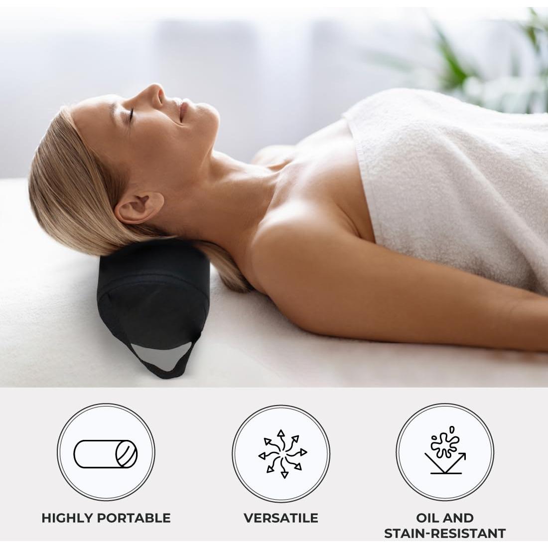 Almohada Redonda Completa ForPro Negra 15.24 cm x 66 cm