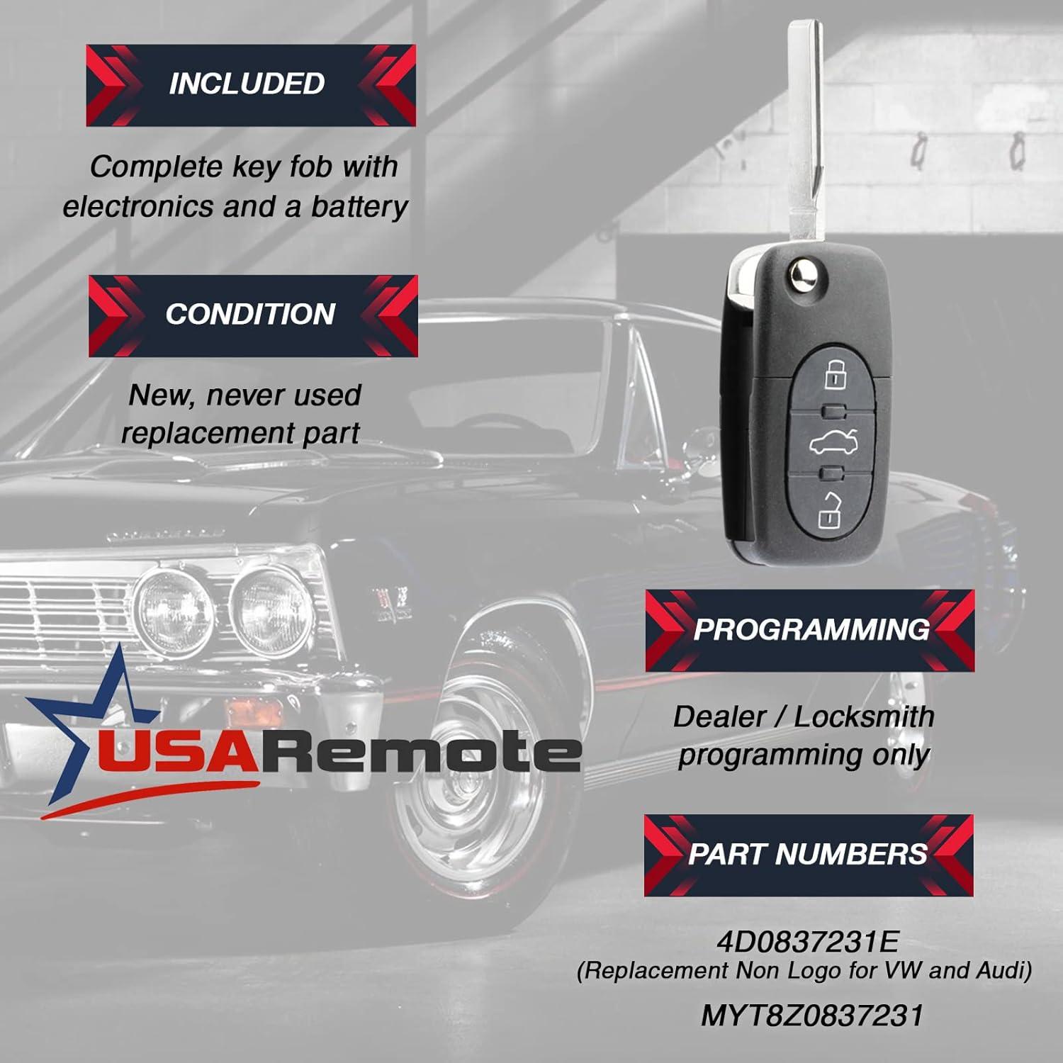 Llave de entrada sin llave VW Beetle Golf Jetta Passat 1998-2001