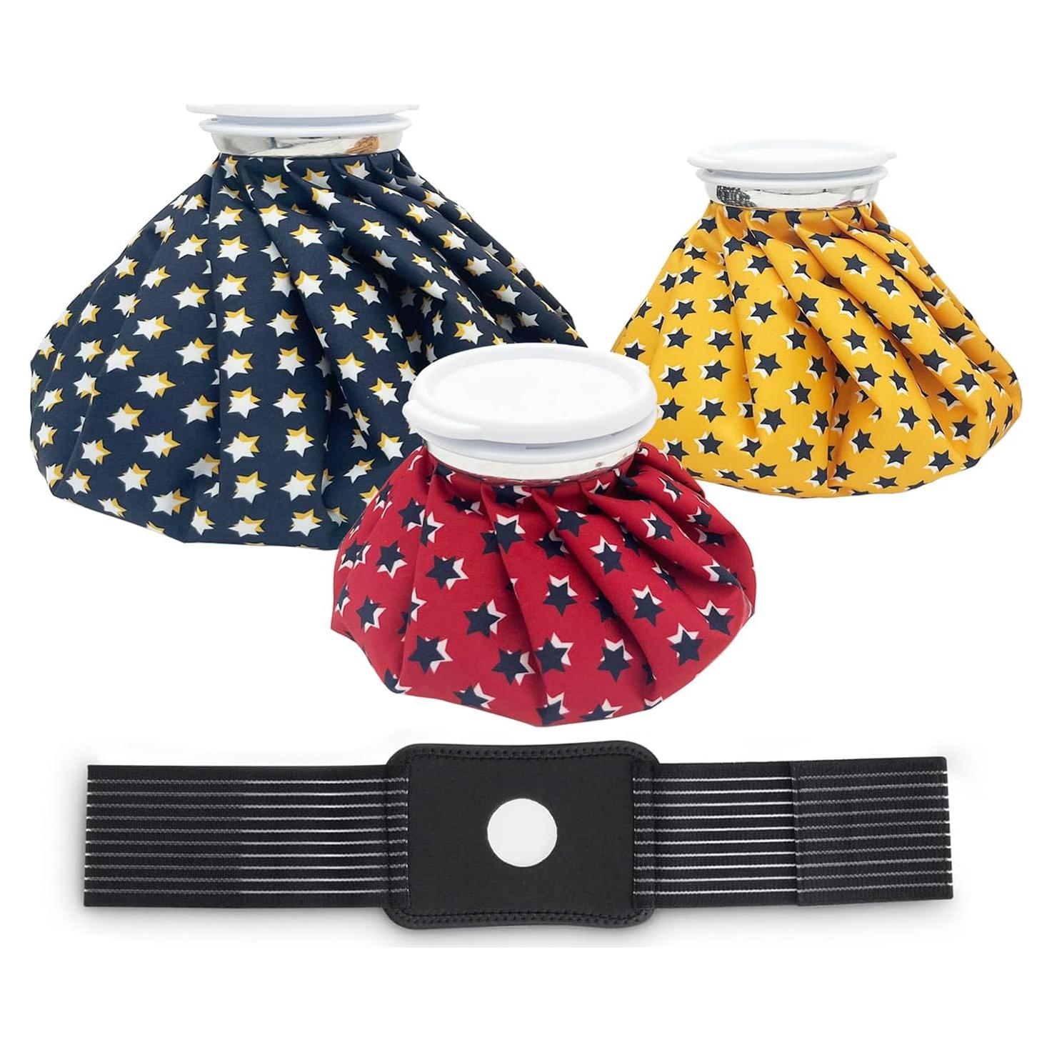 Bolsas de Hielo Reutilizables Capshat - 4 Paquetes, 3 Tamaños