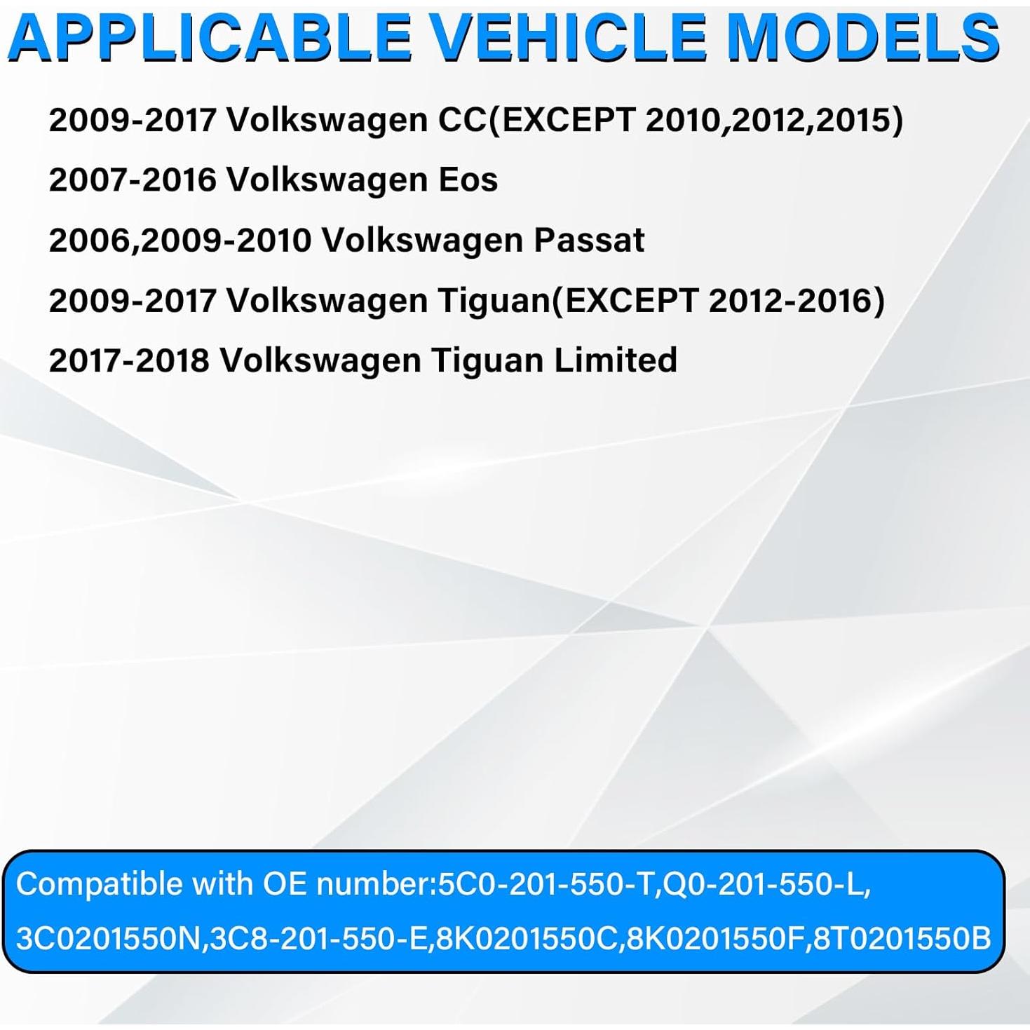 Tapa de combustible NIULPFZTK 3C0201550N para VW CC, Eos, Passat, Tiguan