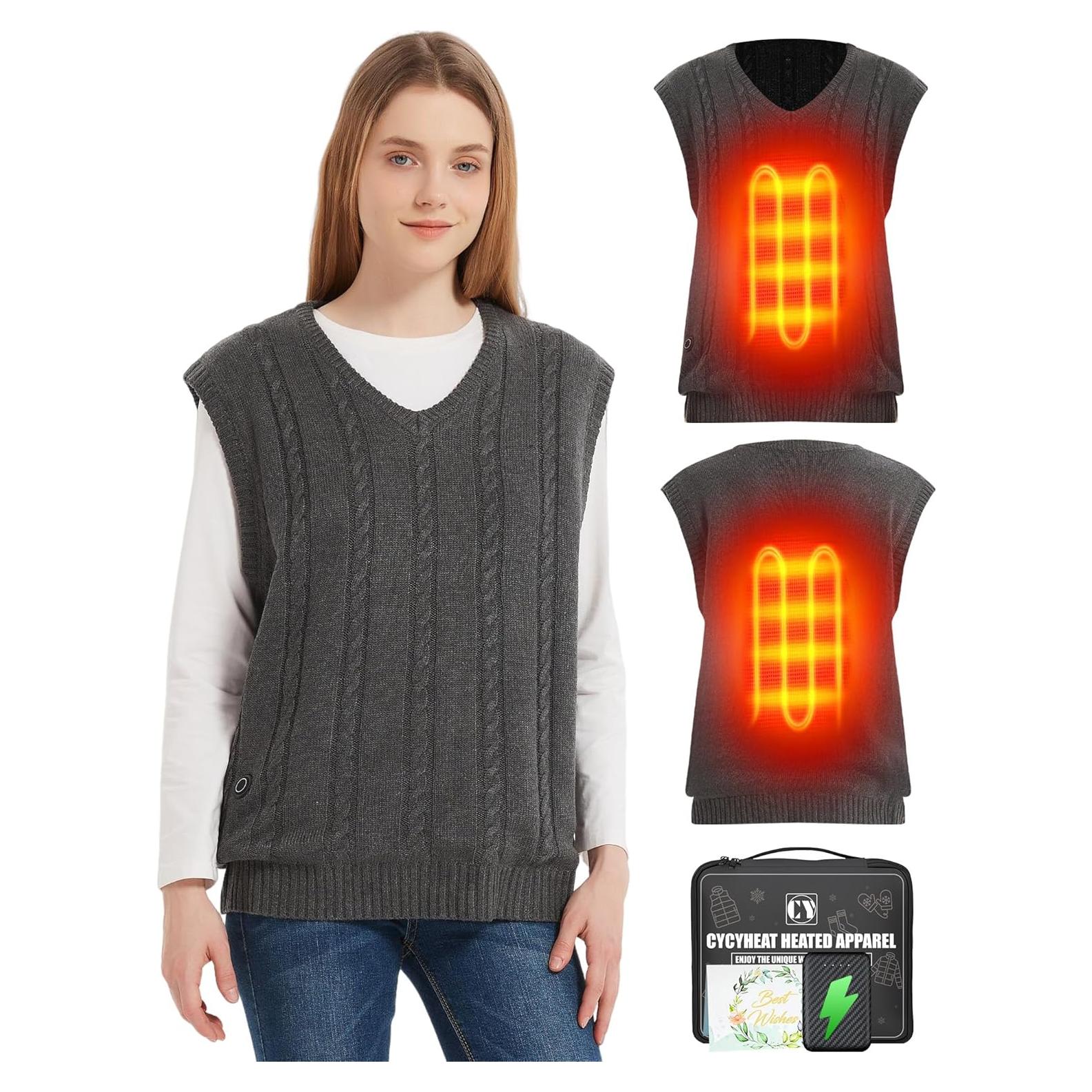 Chaleco Suéter Calentado Unisex R-TAX 7.4V 10000mAh Gris