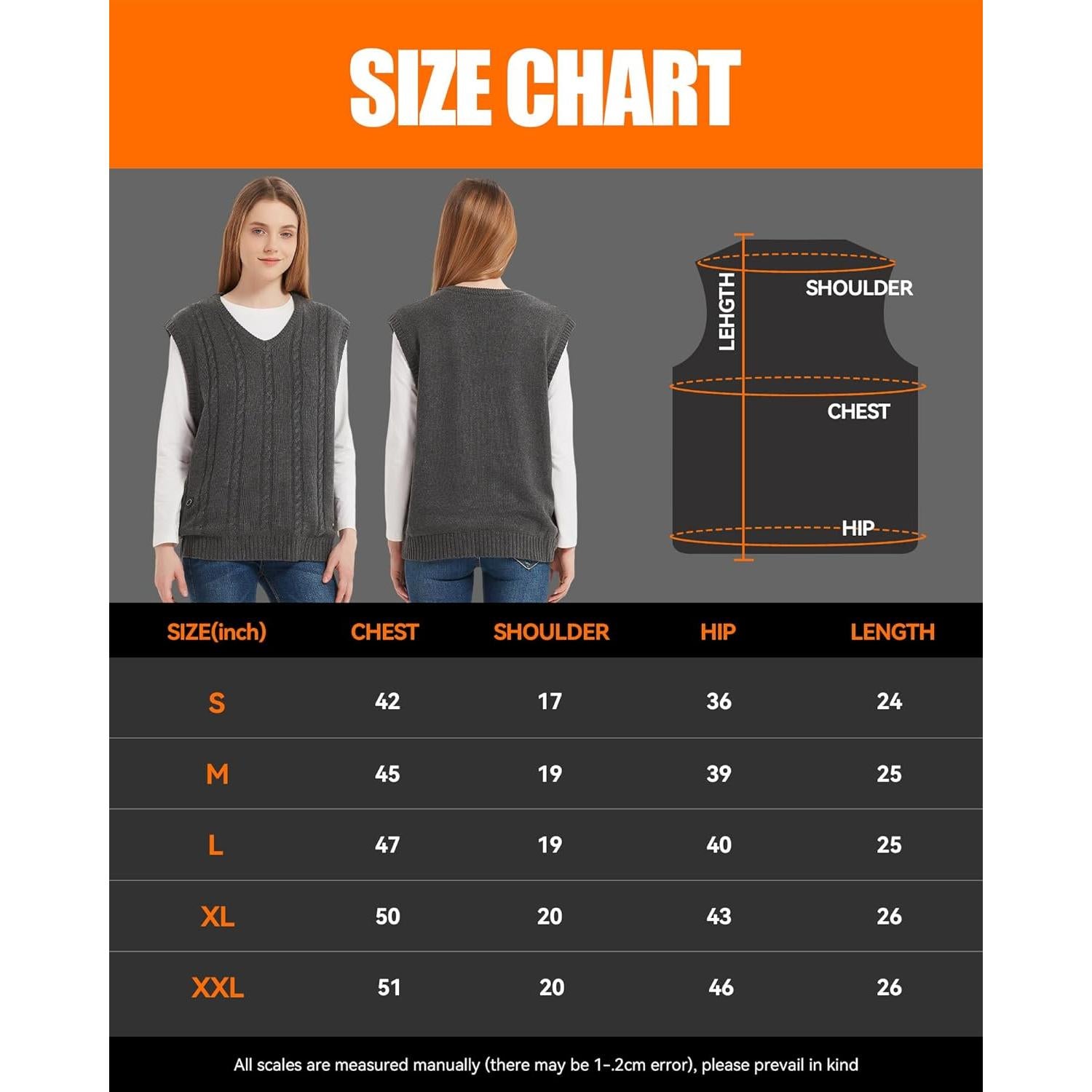 Chaleco Suéter Calentado Unisex R-TAX 7.4V 10000mAh Gris