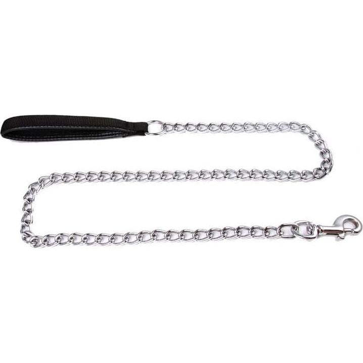 Correa de Perro de Cadena SGODA 1.22m Alta Resistencia Negra