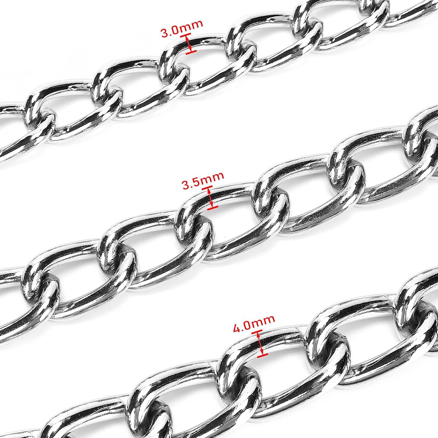 Correa de Perro de Cadena SGODA 1.22m Alta Resistencia Negra