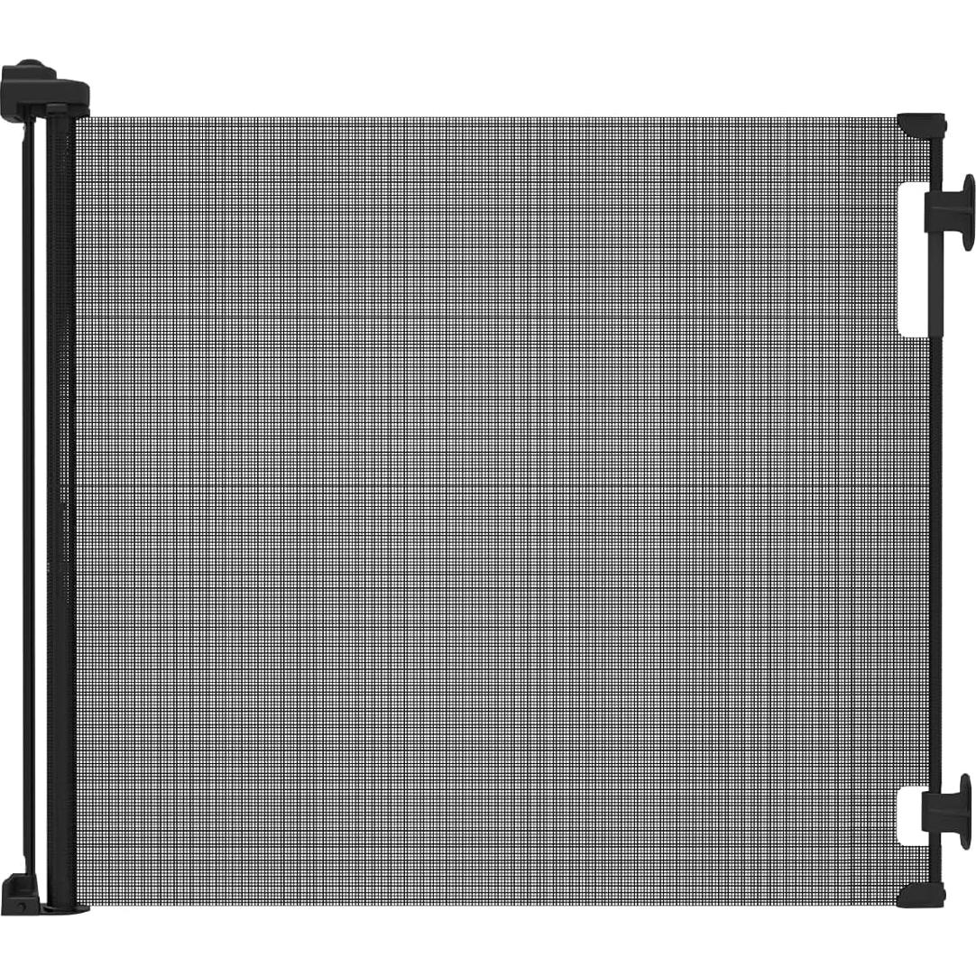 Puerta Retráctil Perma para Bebés y Mascotas 140x84 cm Negra