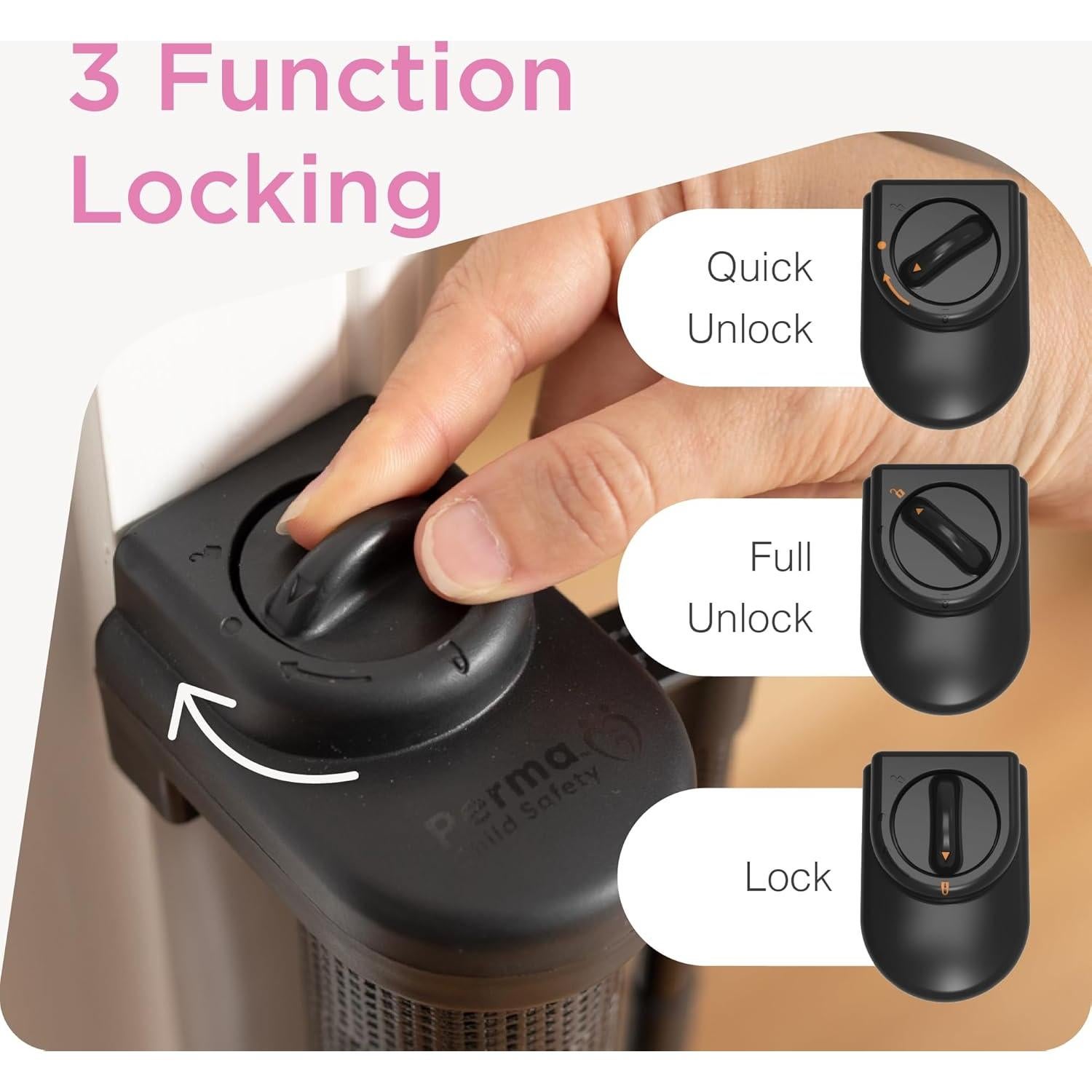 Puerta Retráctil Perma para Bebés y Mascotas 140x84 cm Negra