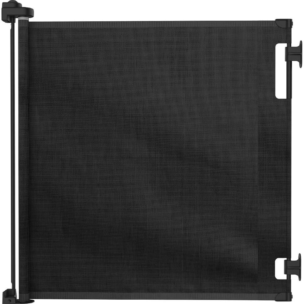 Puerta Retráctil Perma para Bebés y Mascotas 140x84 cm Negra