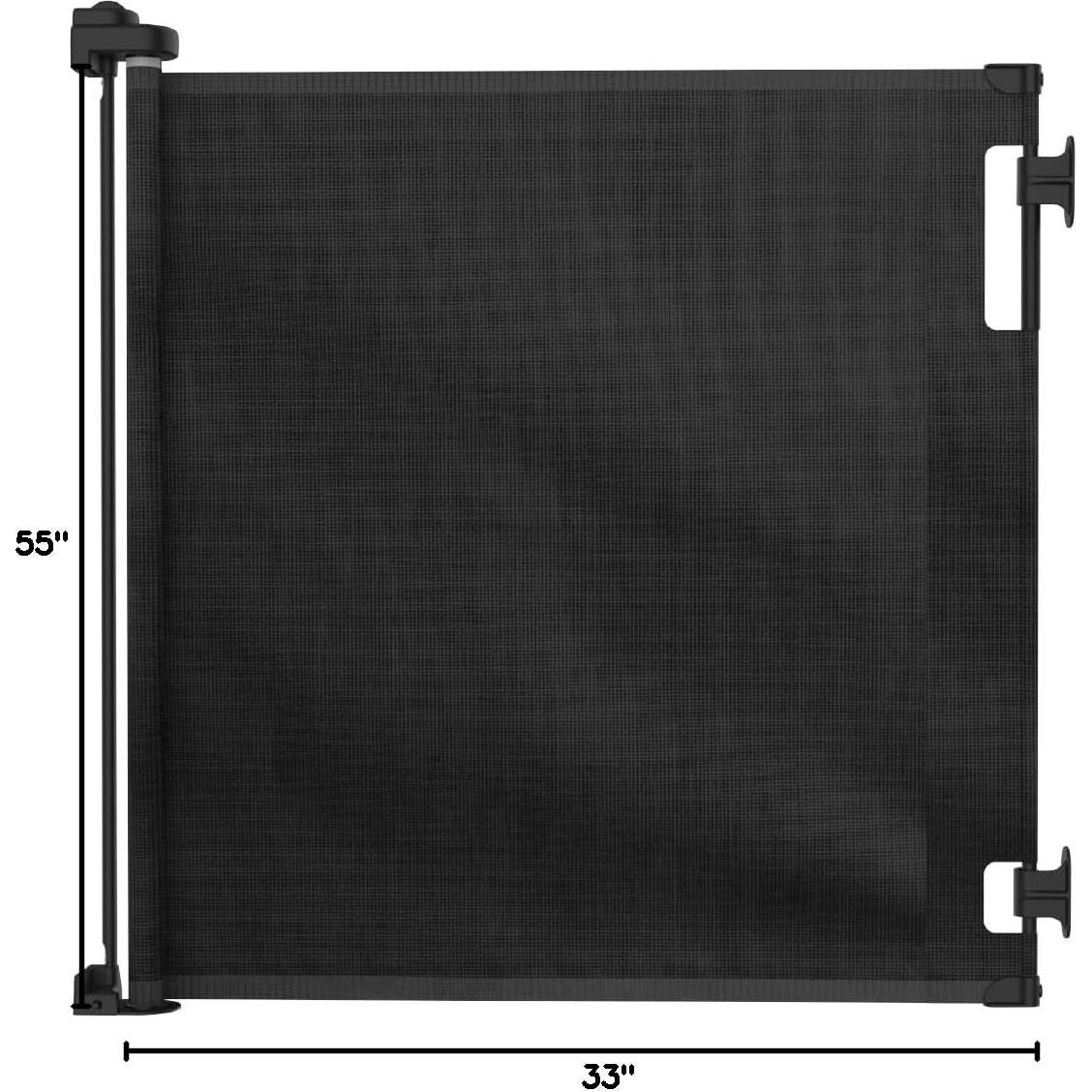 Puerta Retráctil Perma para Bebés y Mascotas 140x84 cm Negra