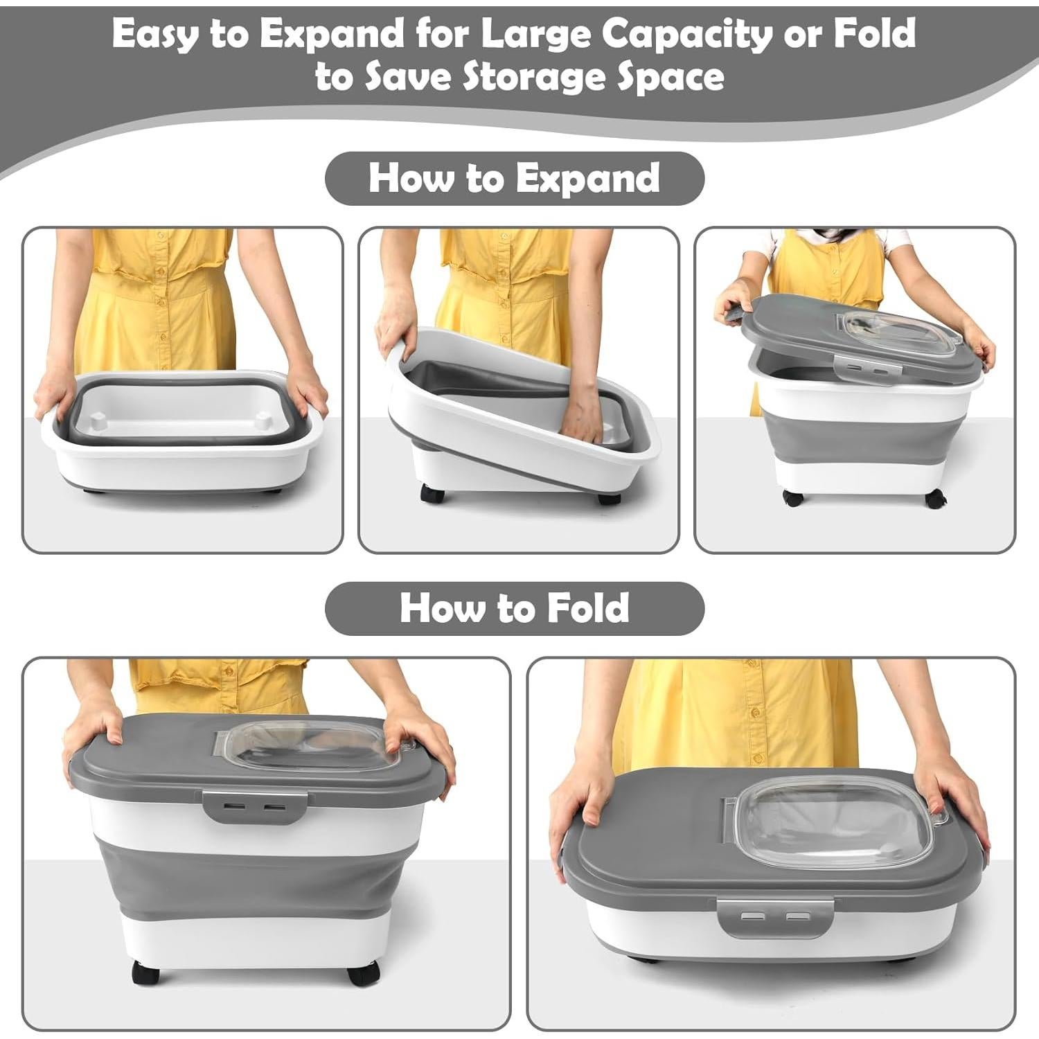 Contenedor de Almacenamiento de Comida para Mascotas SSAWcasa 9 Kg