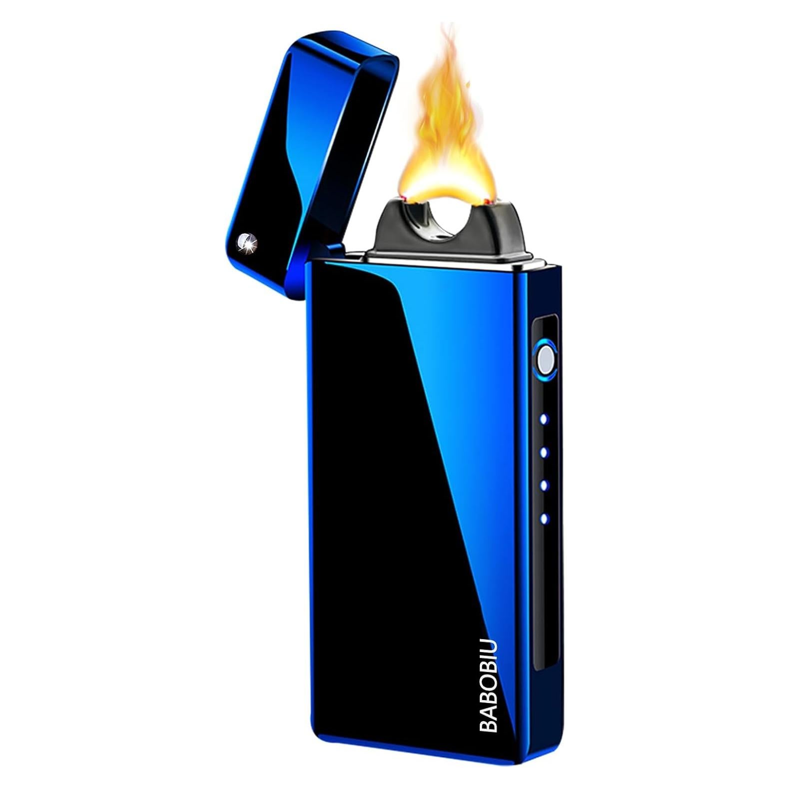 Encendedor Eléctrico de Plasma BABOBIU Azul Hielo Recargable