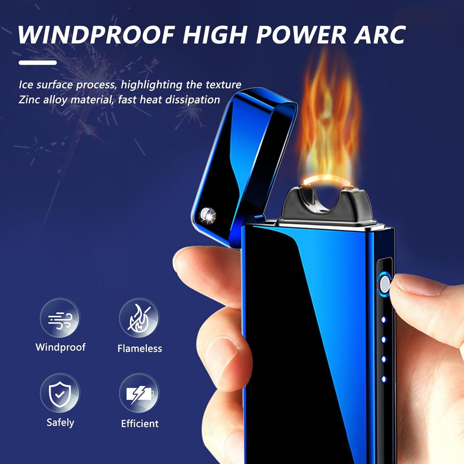 Encendedor Eléctrico de Plasma BABOBIU Azul Hielo Recargable