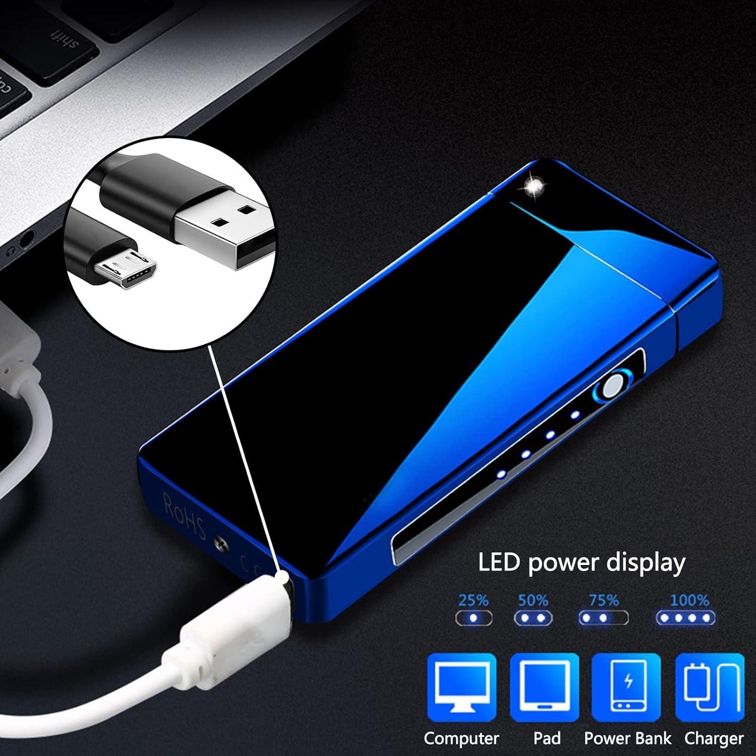 Encendedor Eléctrico de Plasma BABOBIU Azul Hielo Recargable