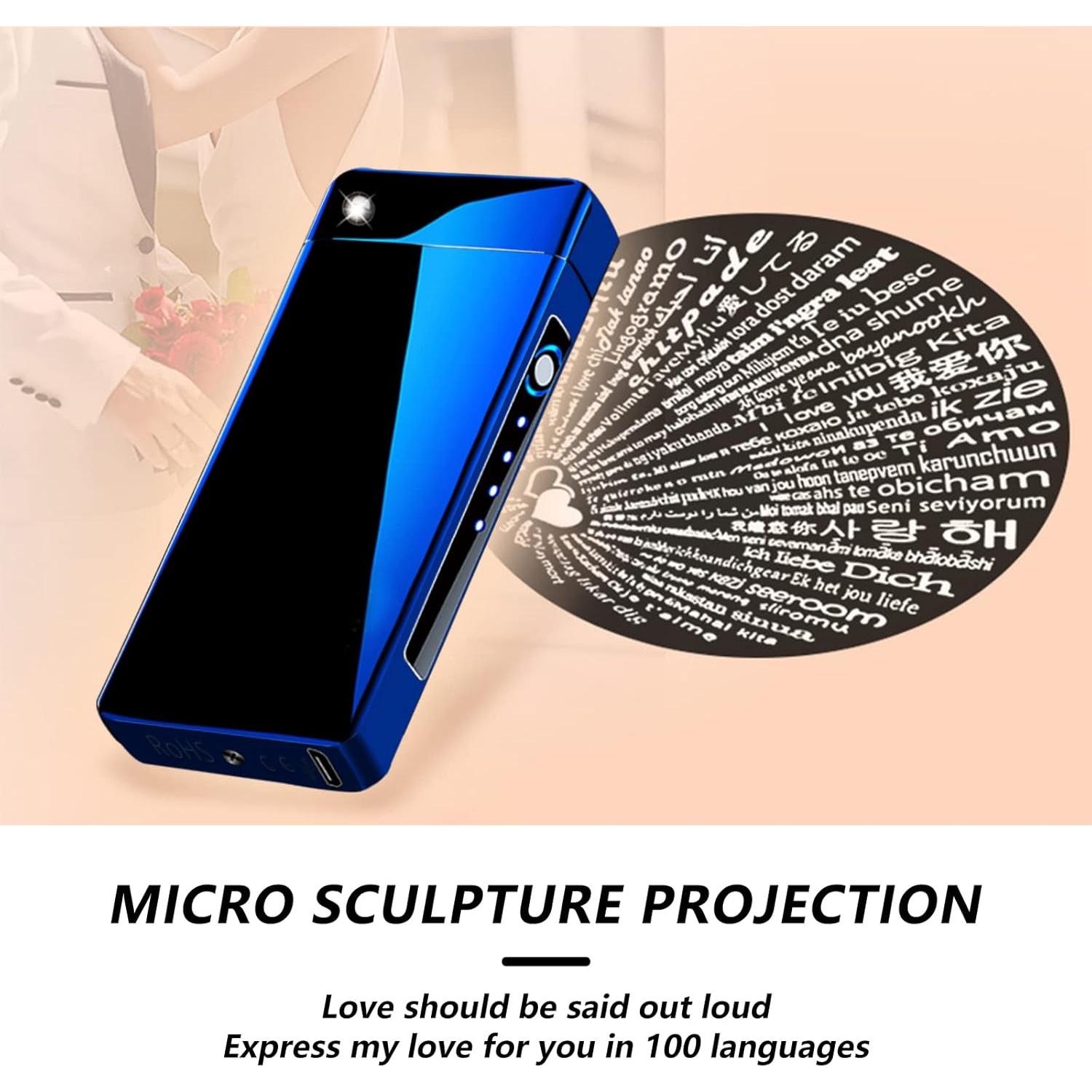 Encendedor Eléctrico de Plasma BABOBIU Azul Hielo Recargable