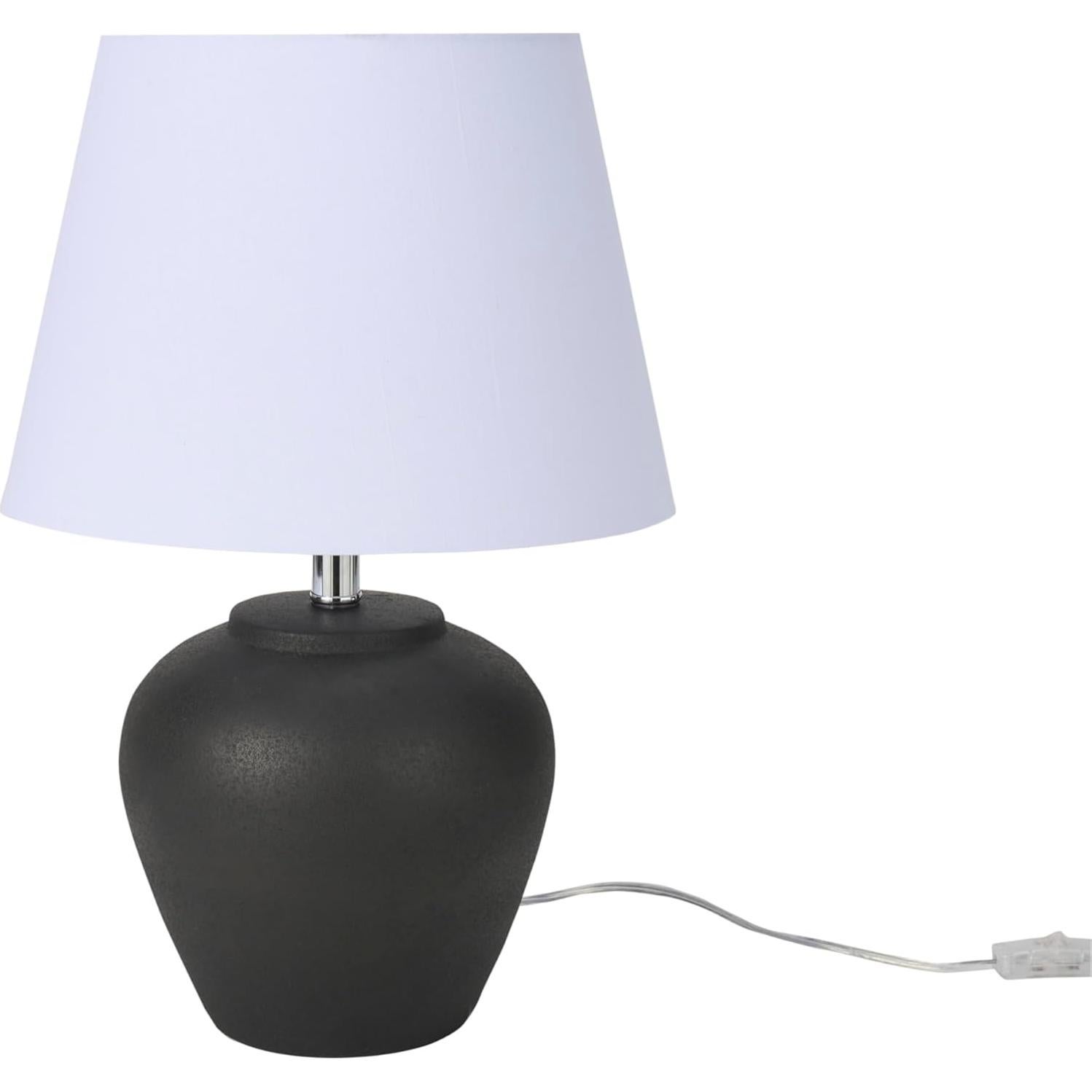 Lámpara de Mesa Nourison de Cerámica Negra 50.8 cm