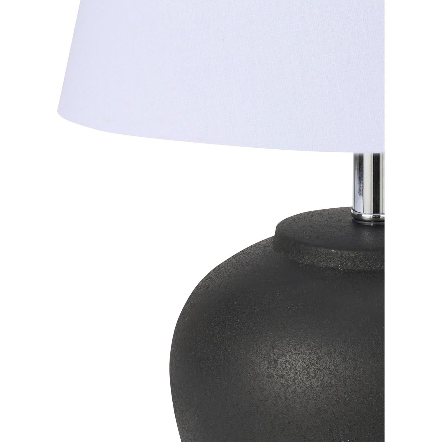 Lámpara de Mesa Nourison de Cerámica Negra 50.8 cm