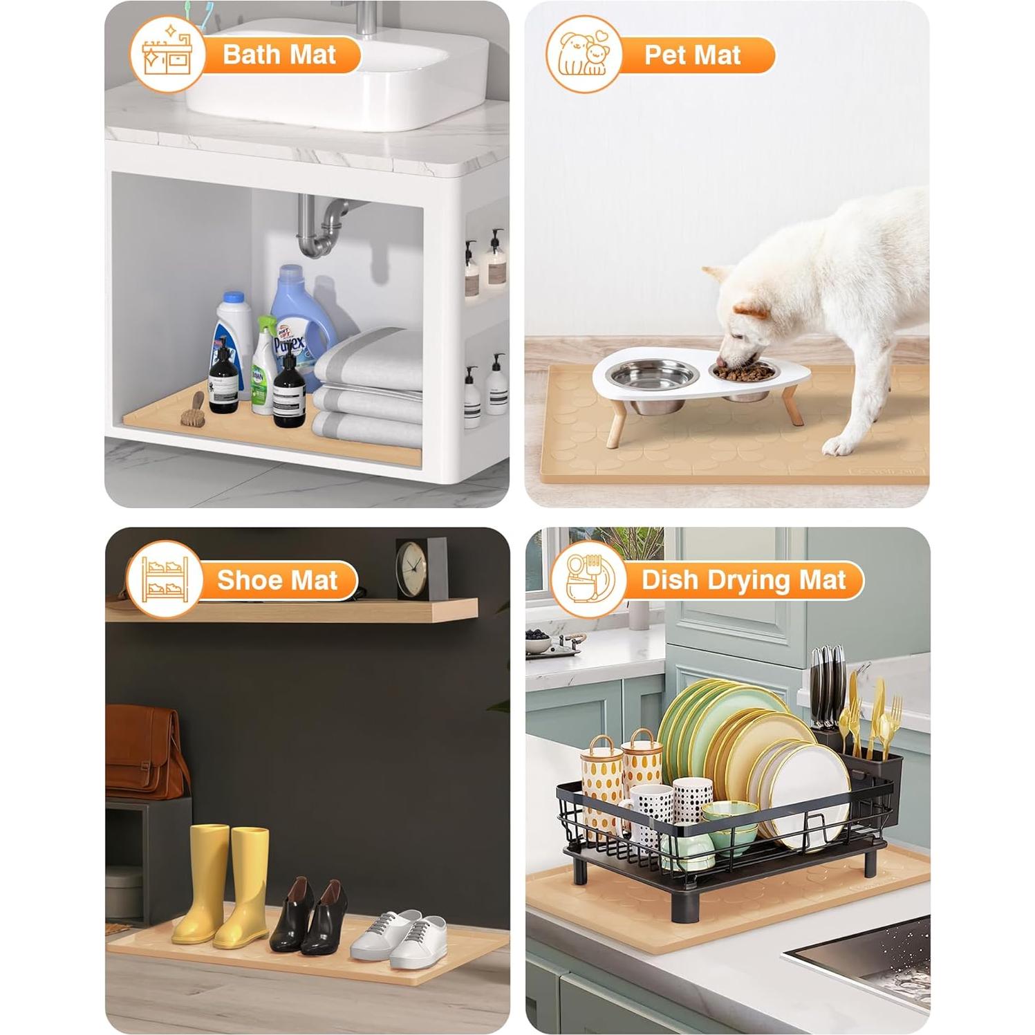 Tapete Impermeable CoolFair 86.36x55.88 cm Silicona Beige