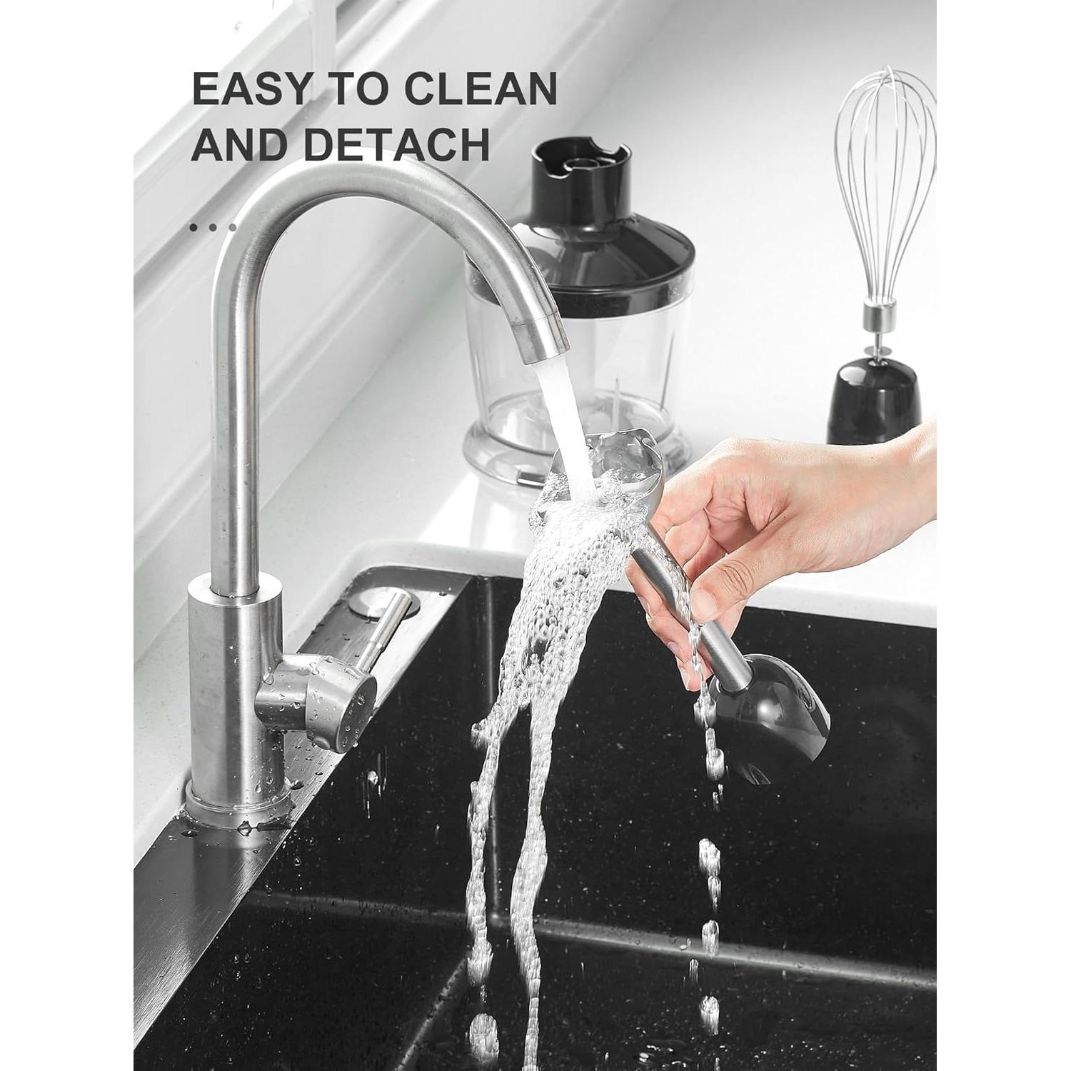 Batidora de Inmersión Reemix 5 en 1 1000W Acero Inoxidable