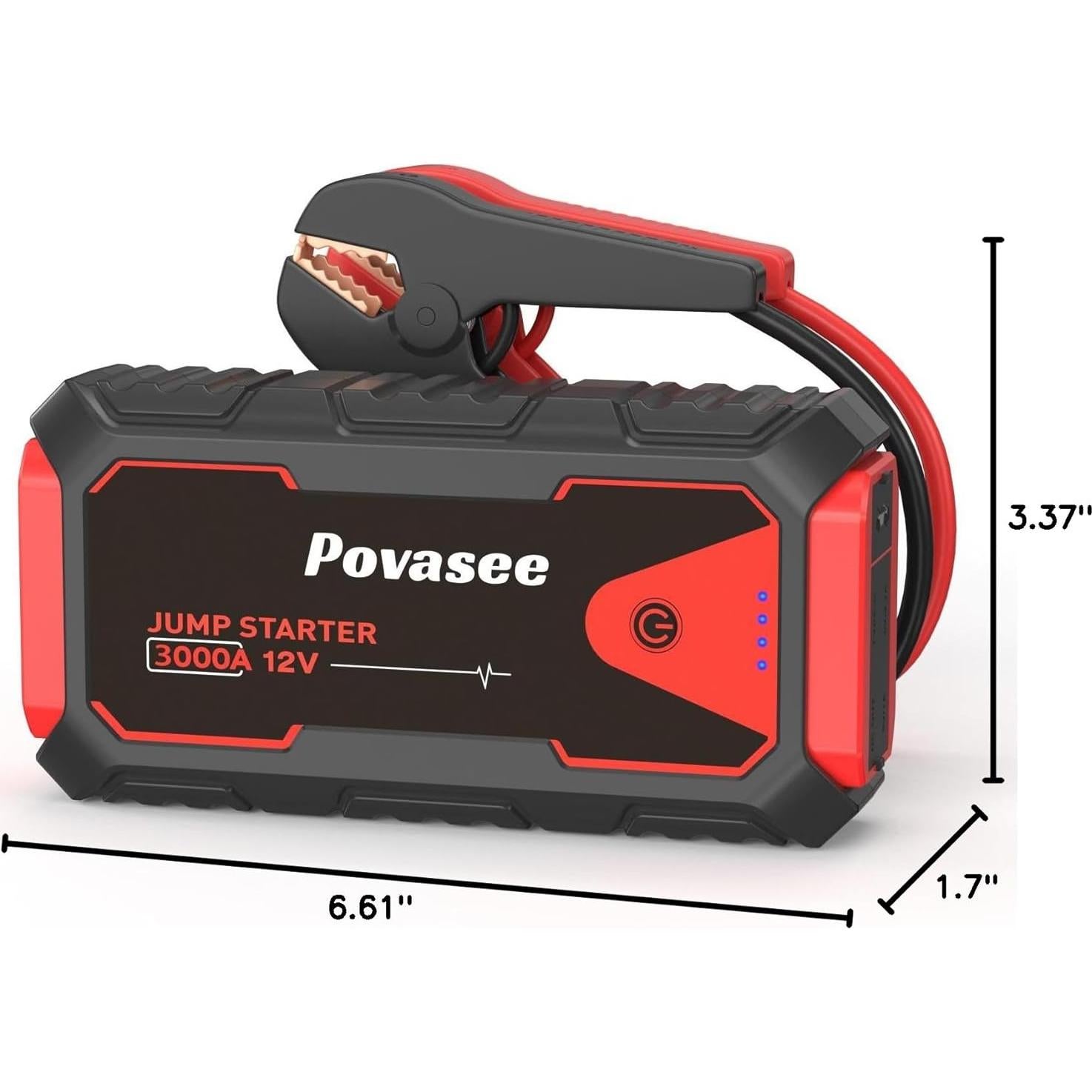 Arrancador de Salto 3000A Povasee A30 para Coche 12V