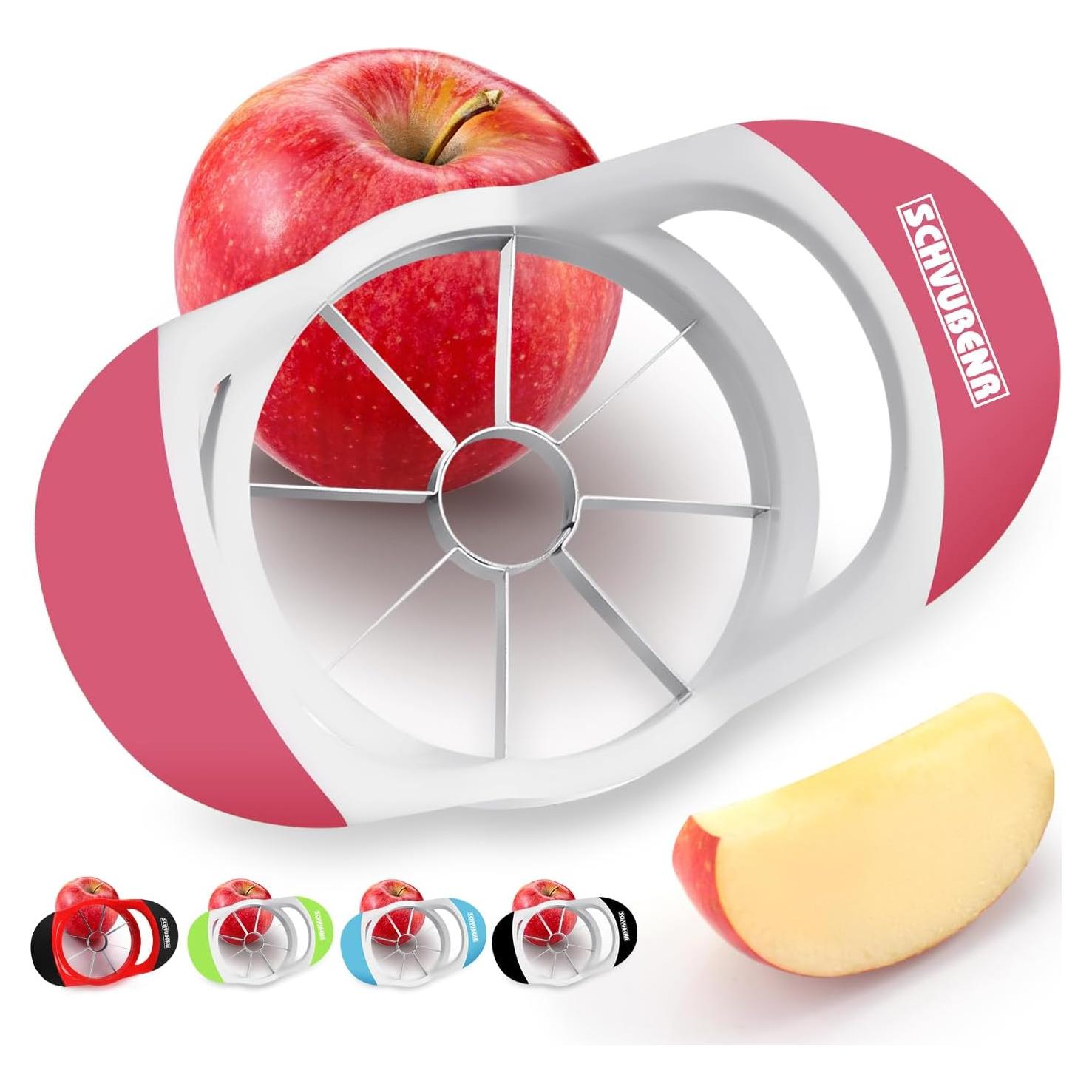 Cortador de Manzanas SCHVUBENR Rosa - Acero Inoxidable 8 Cuchillas