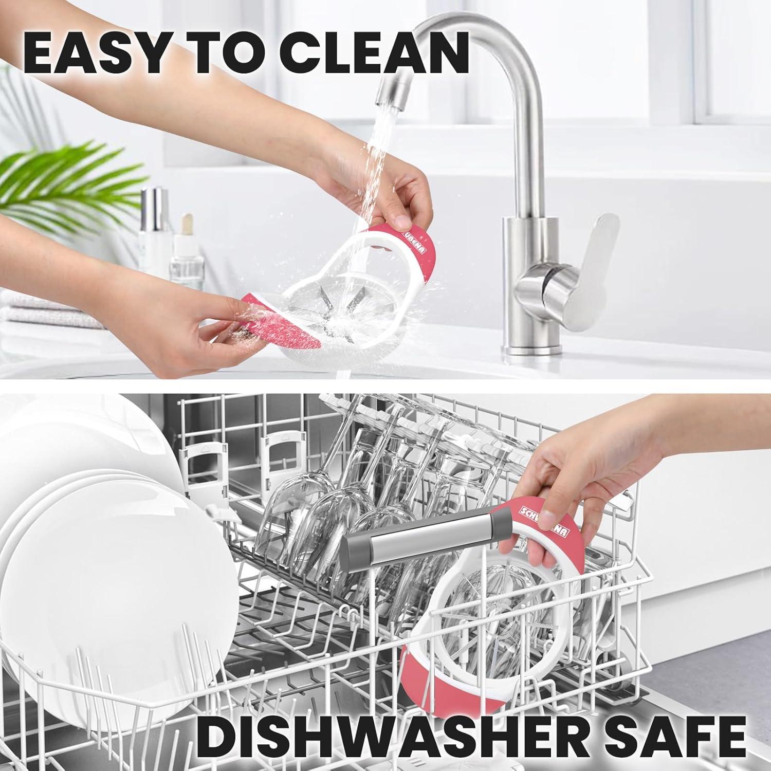 Cortador de Manzanas SCHVUBENR Rosa - Acero Inoxidable 8 Cuchillas