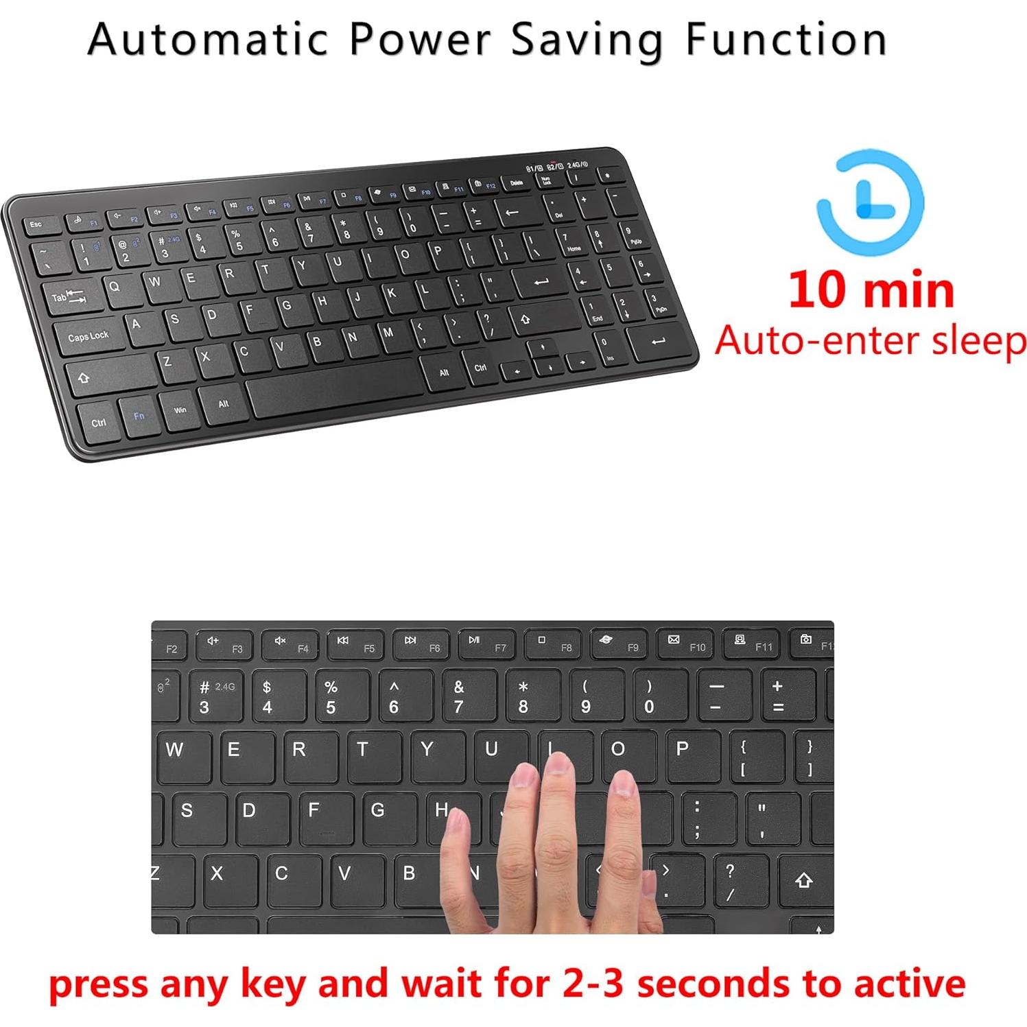 Teclado Bluetooth Inalámbrico Awaygerous JP090 Negro