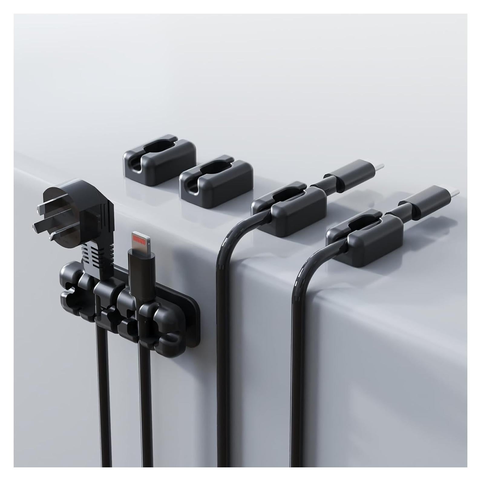 Clips Magnéticos para Cables Plalely, 5 Piezas Negro