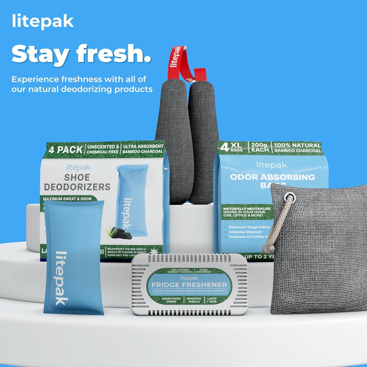 Desodorante de Zapatos Litepak con Carbón Activado - 4 Unidades