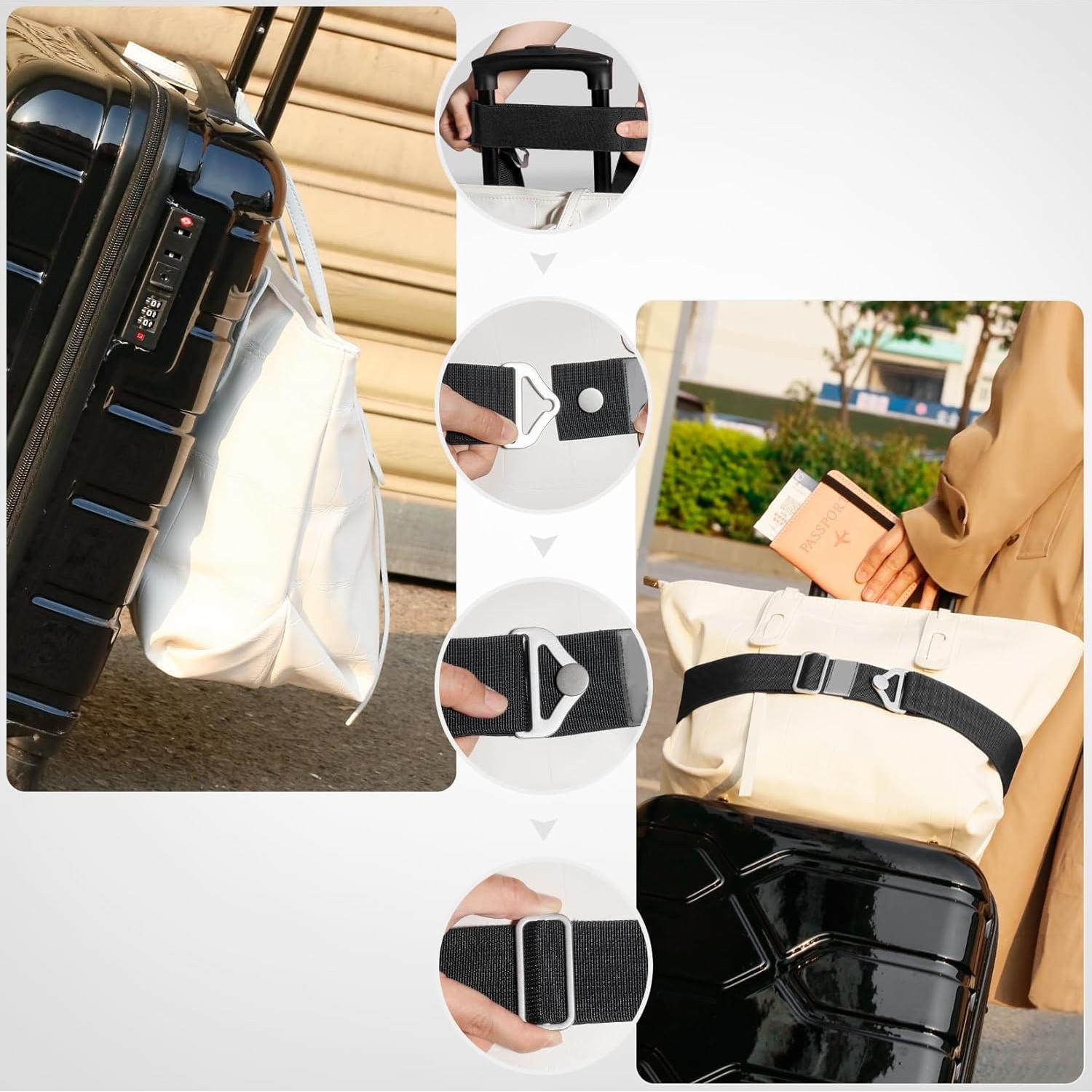 Cinturón de Viaje TOOVREN 2-en-1 Ajustable Negro 71.5-90CM