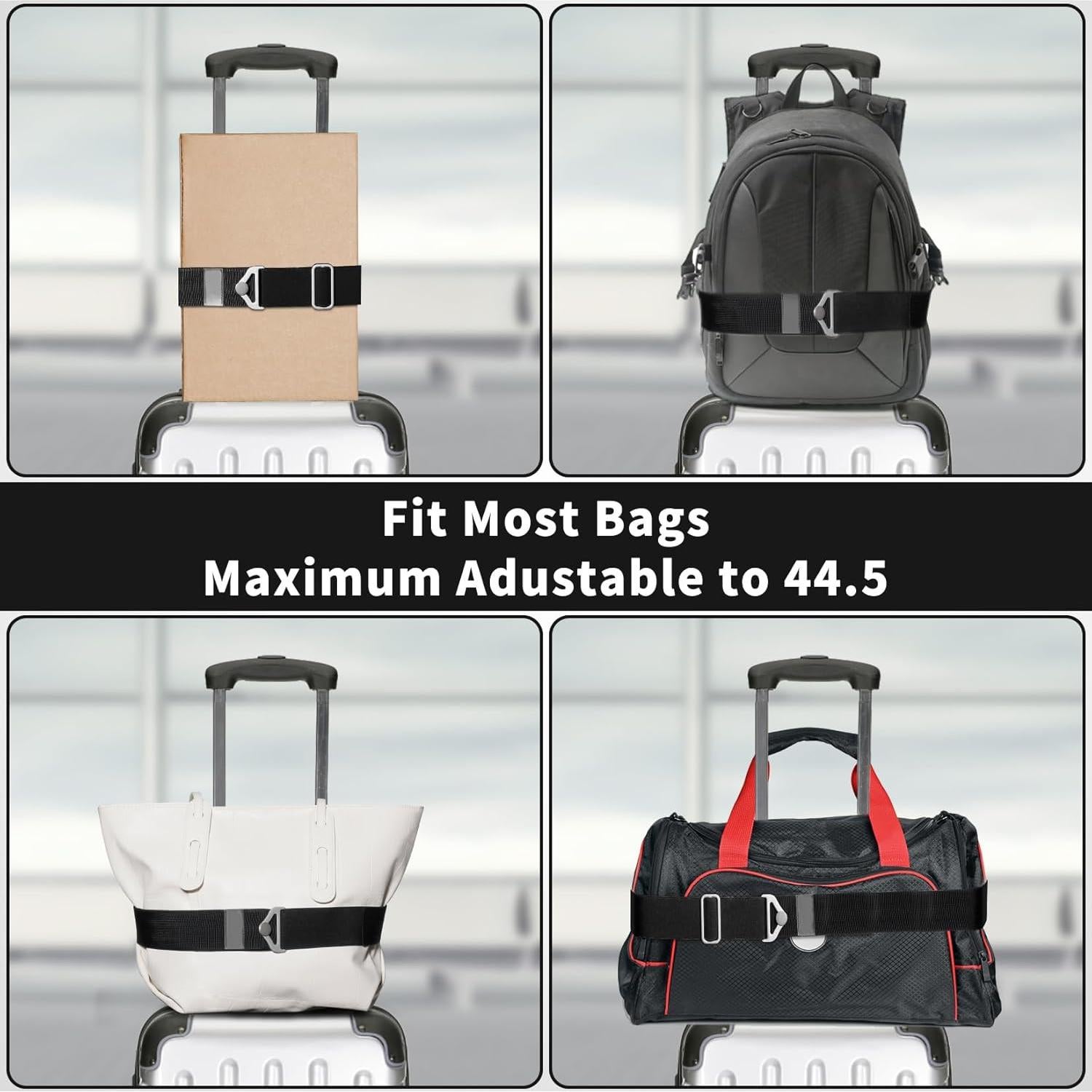 Cinturón de Viaje TOOVREN 2-en-1 Ajustable Negro 71.5-90CM