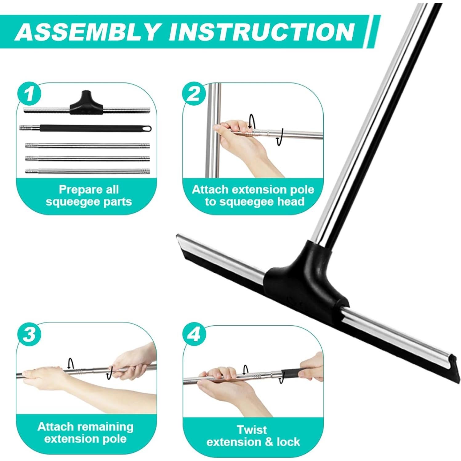 Raspador de Suelo YOUNITA con Mango de Acero Inoxidable 149.86 cm