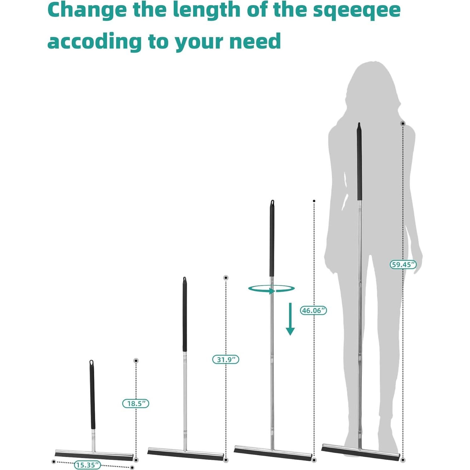 Raspador de Suelo YOUNITA con Mango de Acero Inoxidable 149.86 cm