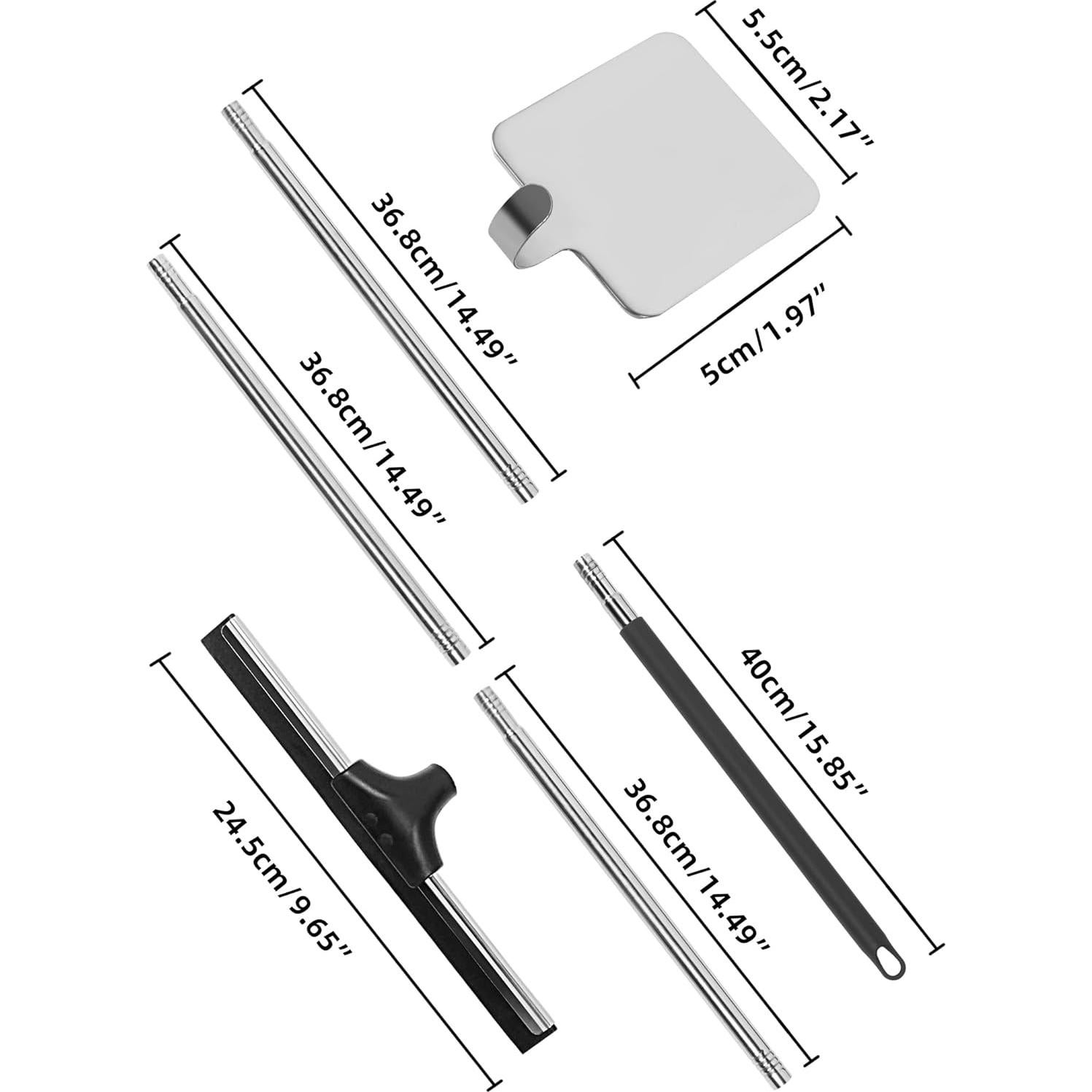 Raspador de Suelo YOUNITA con Mango de Acero Inoxidable 149.86 cm