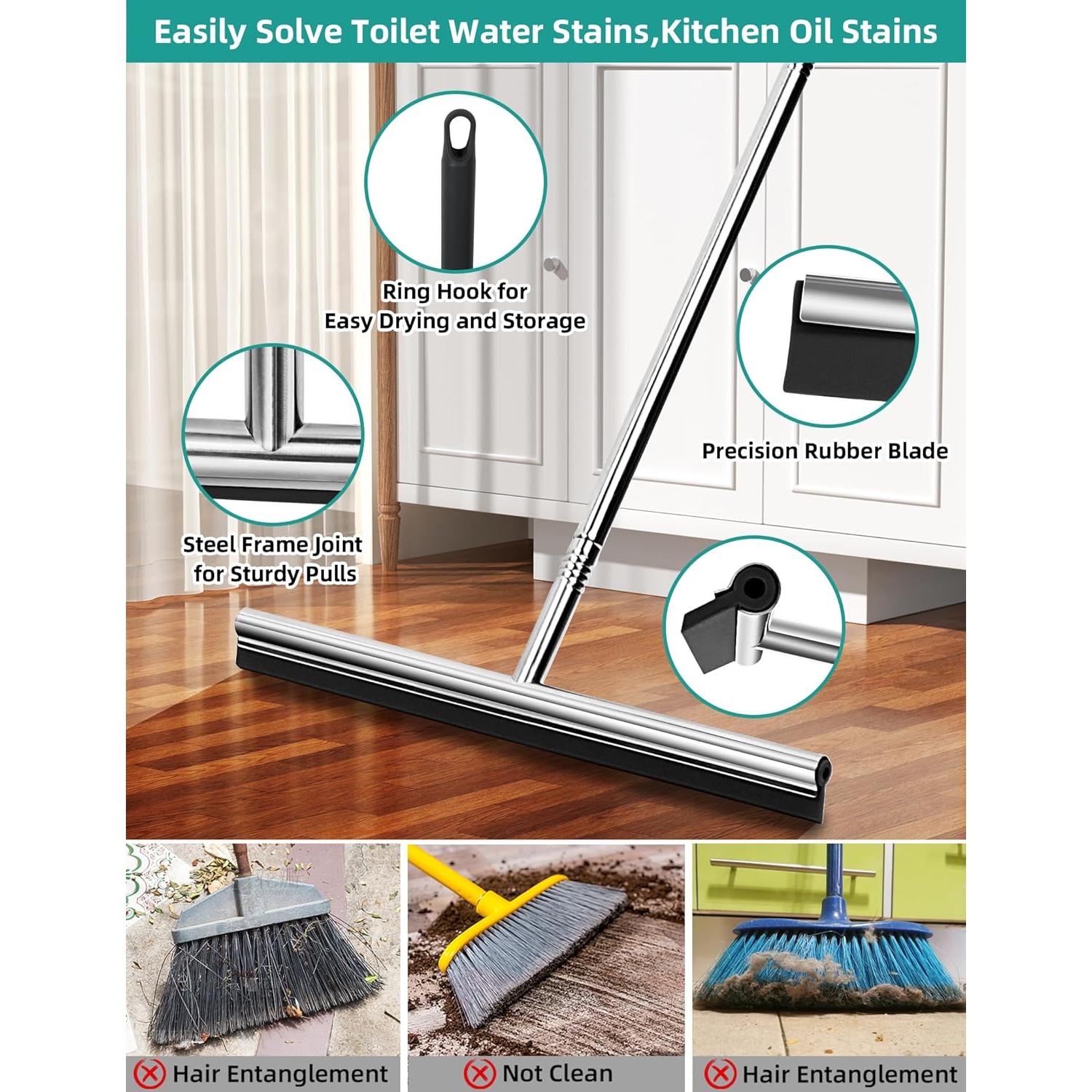 Raspador de Suelo YOUNITA con Mango de Acero Inoxidable 149.86 cm