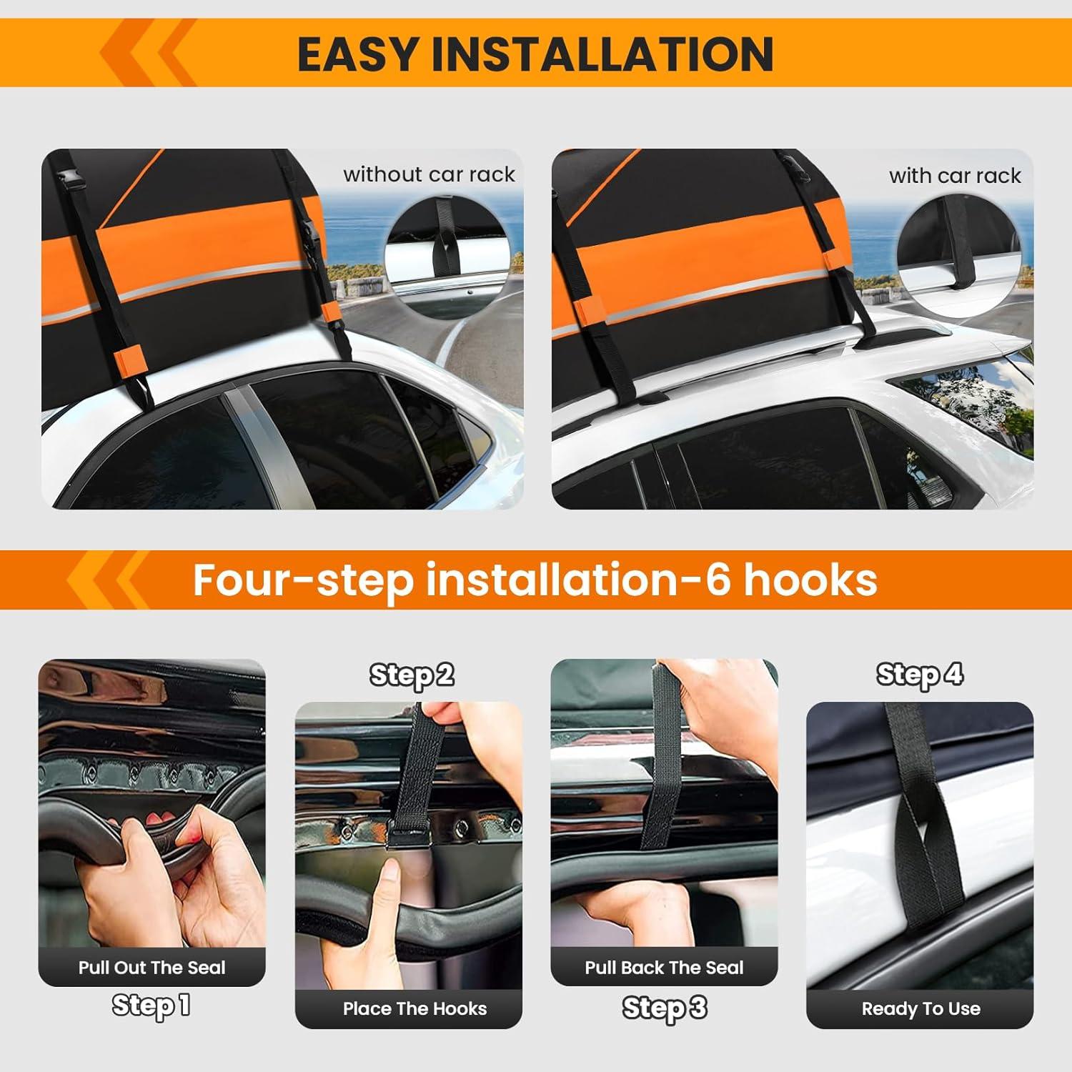 Transportador de Carga en Techo Sailnovo 15 Pies Cúbicos Impermeable