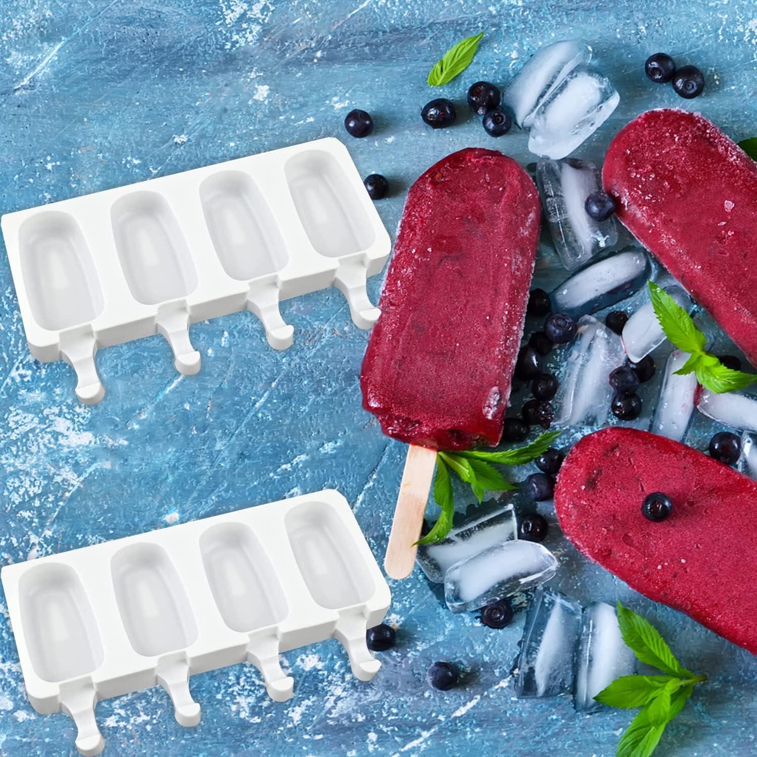 Set de 10 Moldes de Silicona para Paletas con 200 Palitos