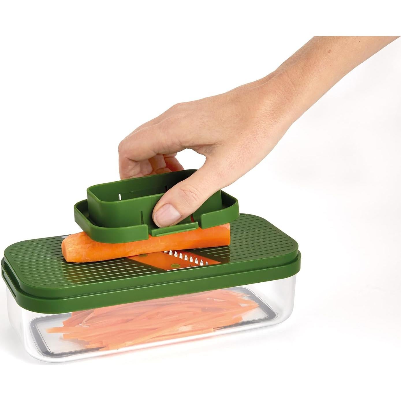 Joseph Joseph Multi-Prep Compact 4-in-1 Multifunctional Set, Kitchen Vegetable Chopper & Dicer, Cheese Grater, Mandoline Veggie Slicer, Food Julienne Cutter with Container