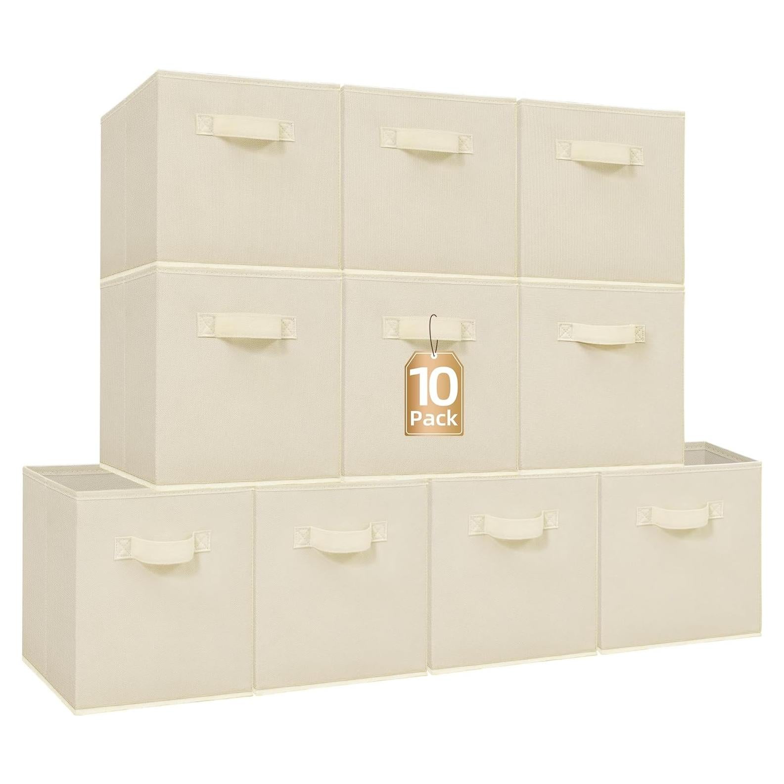 Cajas de Almacenamiento Storage Maniac 10 Piezas Beige 26.67cm