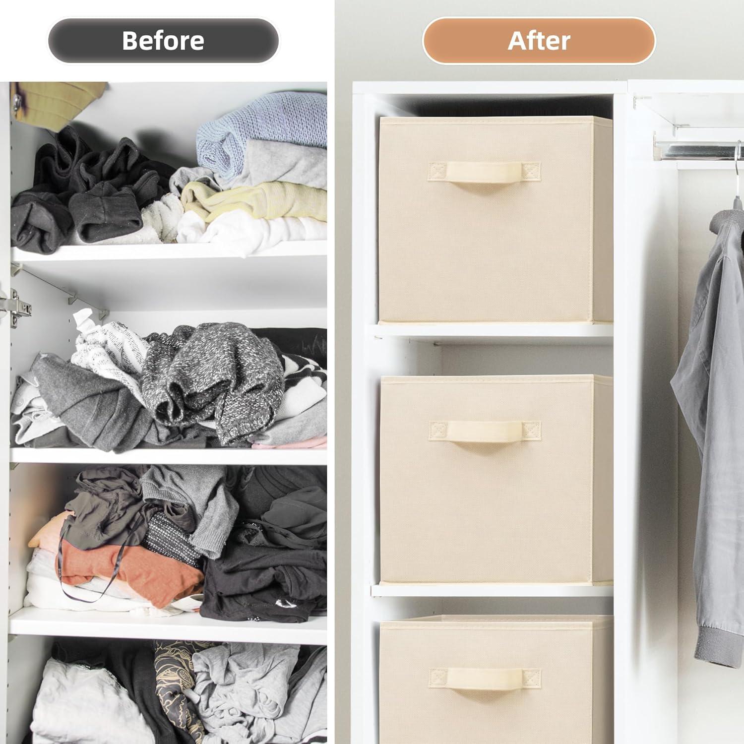 Cajas de Almacenamiento Storage Maniac 10 Piezas Beige 26.67cm